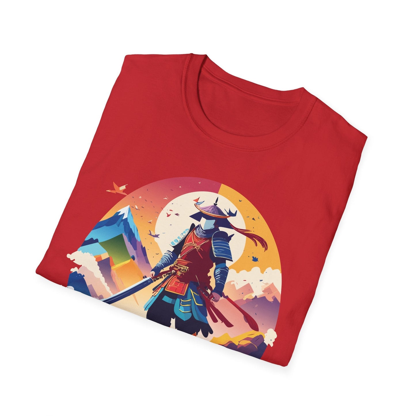 Samurai T Shirt Unisex Softstyle Gildan 64000 100 Percent Ring Spun Cotton Tee For Everyday Wear