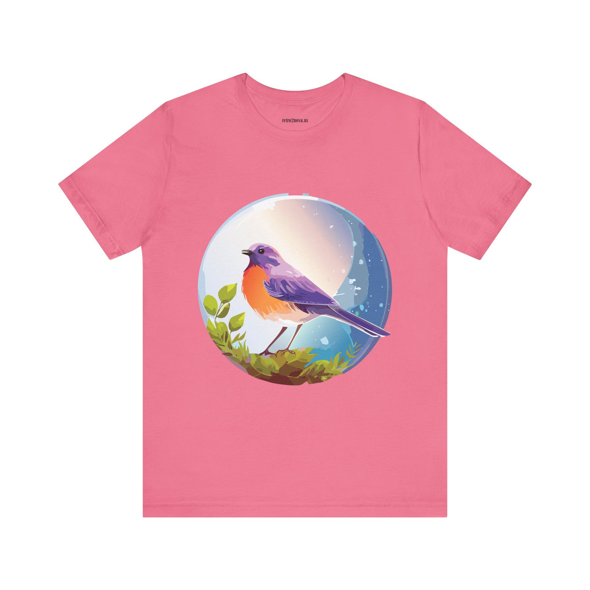 Bird Graphic Unisex Cotton Bella+Canvas Tee with Animal Design ab3