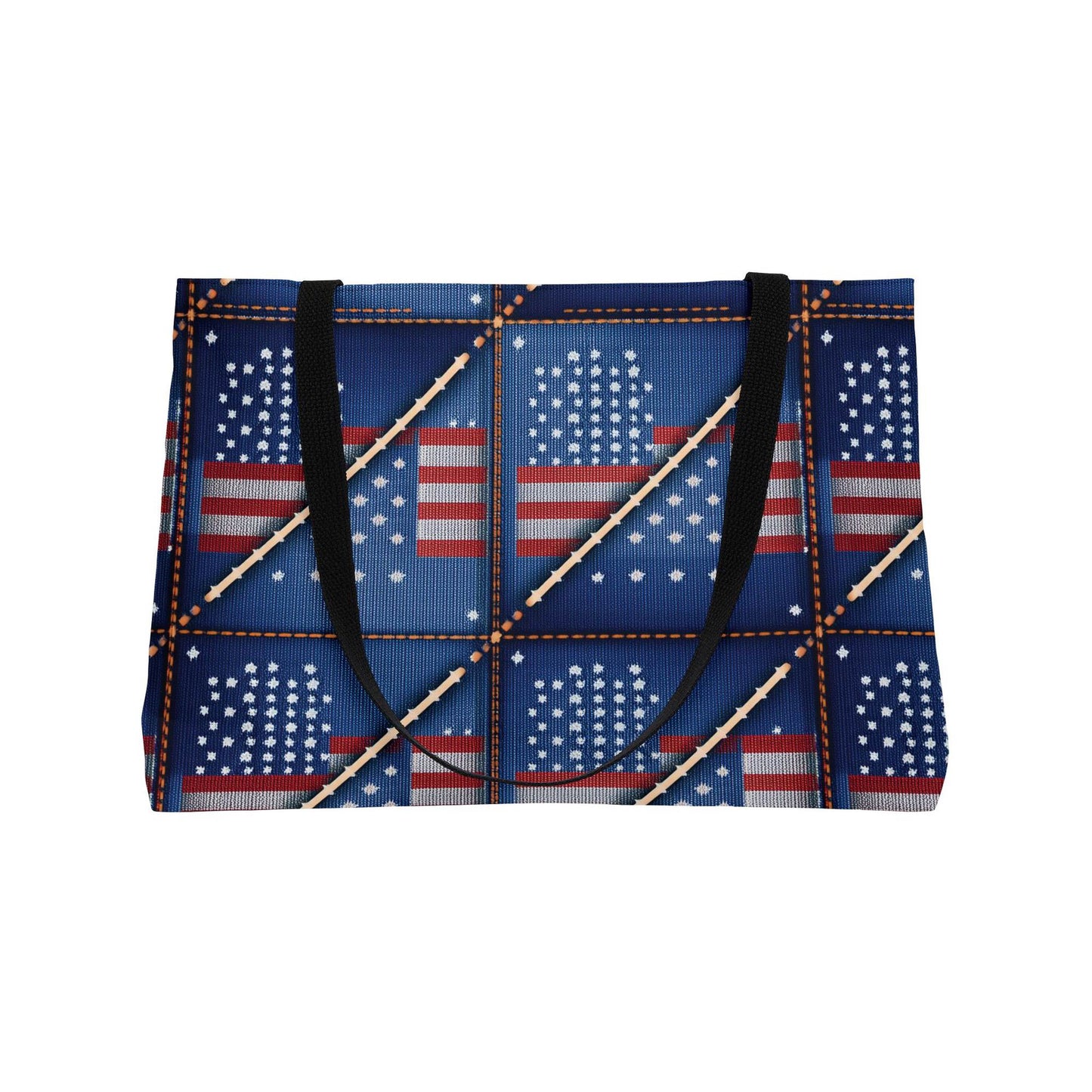 4th of July Denim Color Imitation Print Unisex  Yoga Bag  Spun Poly 24x13 Canvas Bag 72