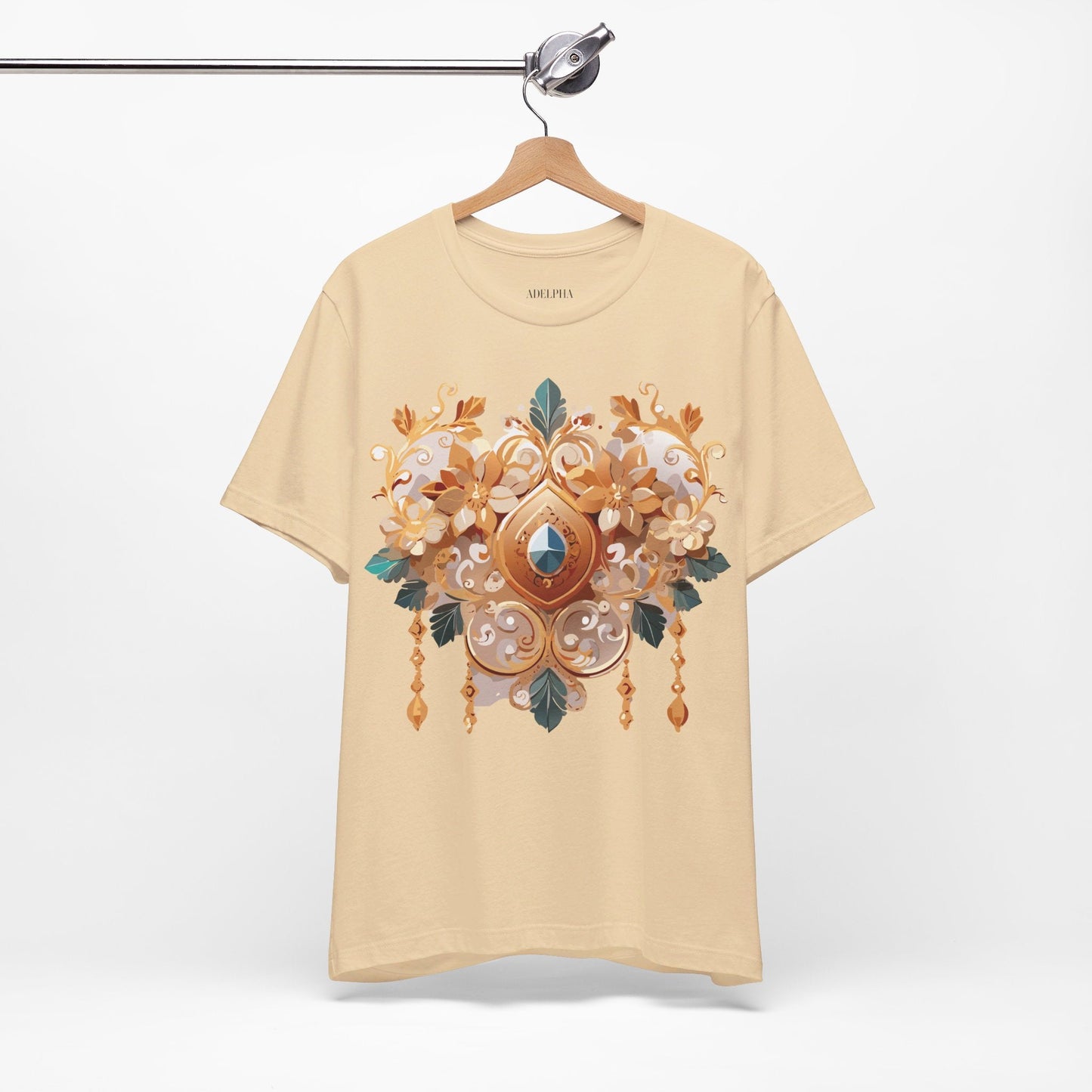 Jewelry Graphic Unisex 100 Cotton Vintage Treasure Art T-Shirt 34