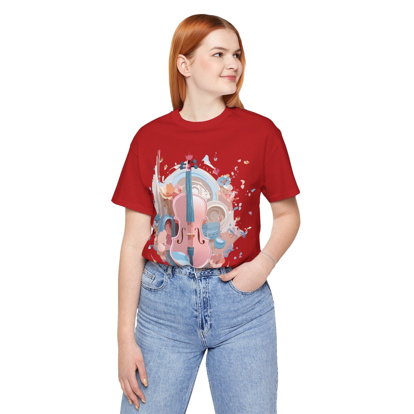 Music Graphic Unisex 100 Cotton Vintage Art with Musical Elements Tee 13