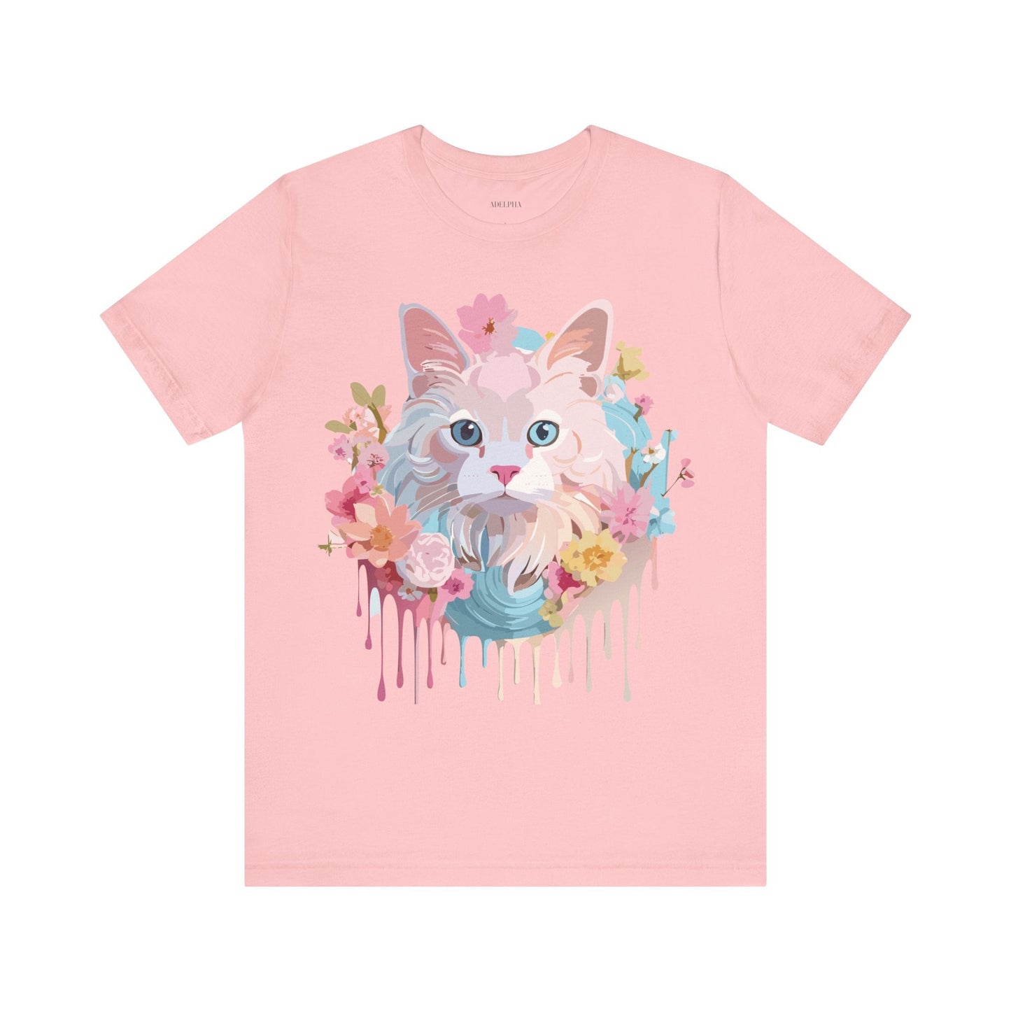 Cat Graphic T Shirt Unisex Short Sleeve Vintage Adelpha Art Tee