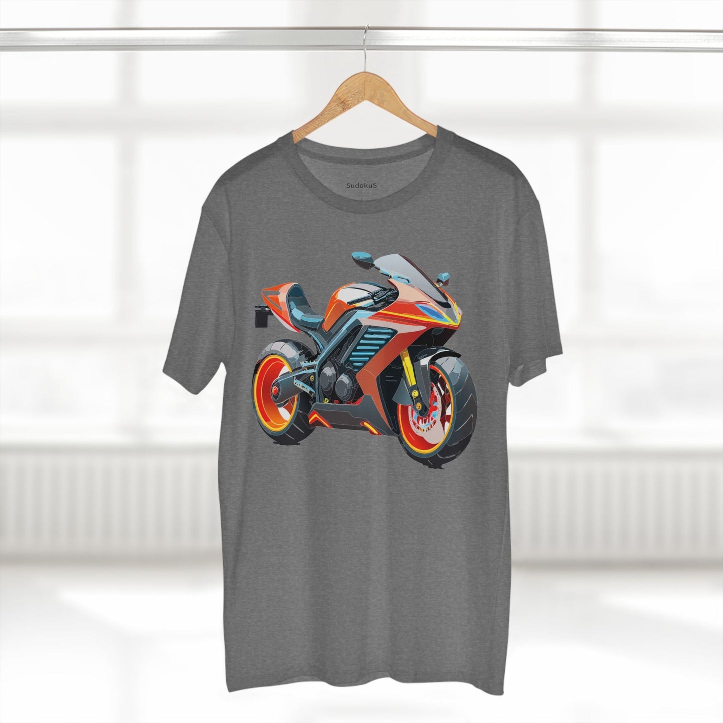 Moto Bike Graphic Unisex 100 Cotton Staple Tee 32