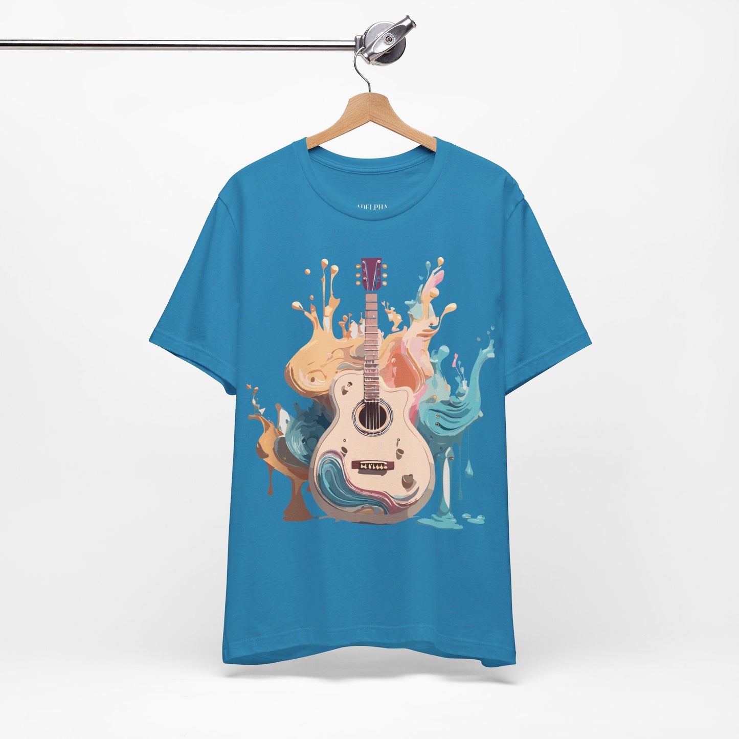 Music Graphic Unisex 100 Cotton Vintage Art with Musical Elements Tee 67