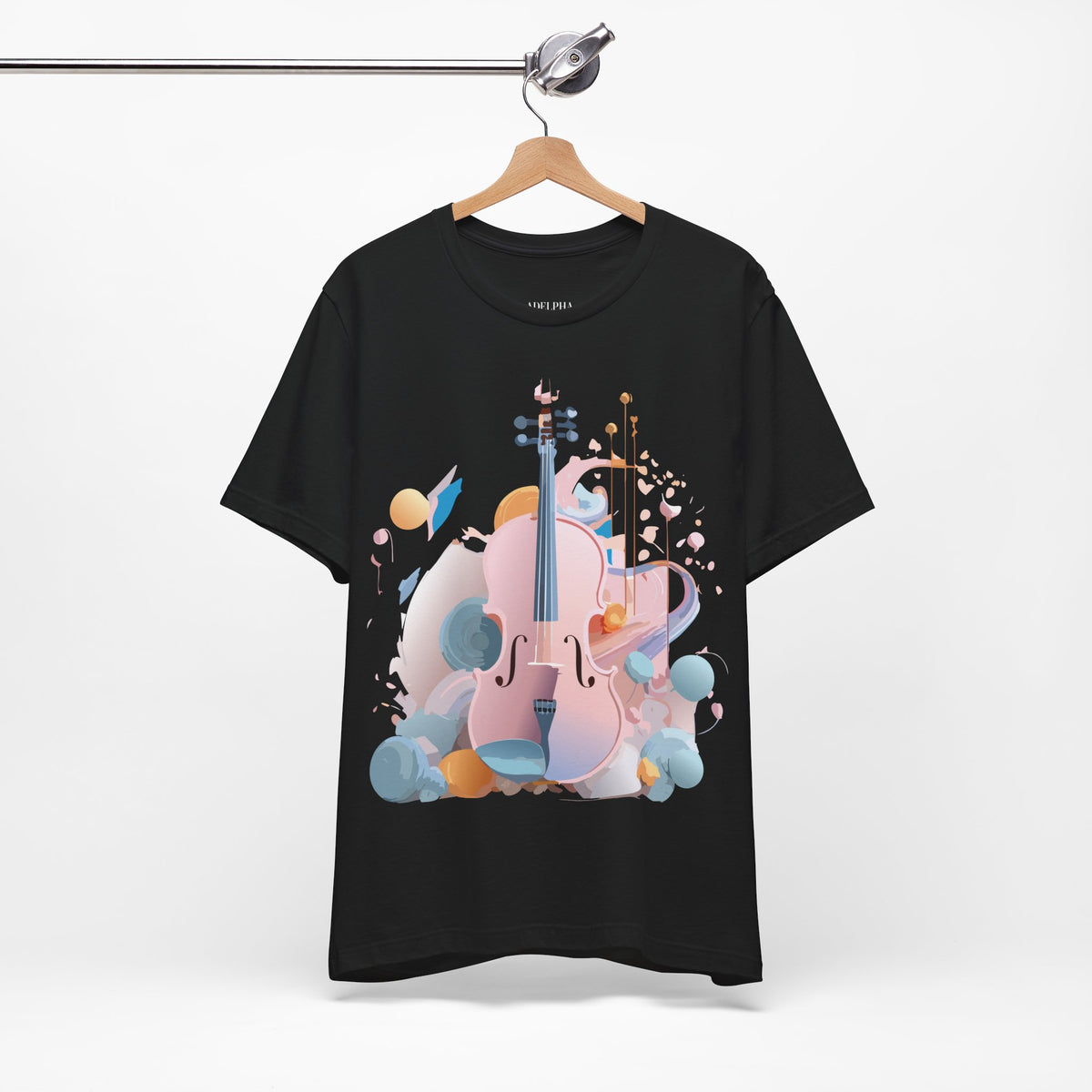Music Graphic Unisex Cotton Bella+Canvas Tee with Art Design m102