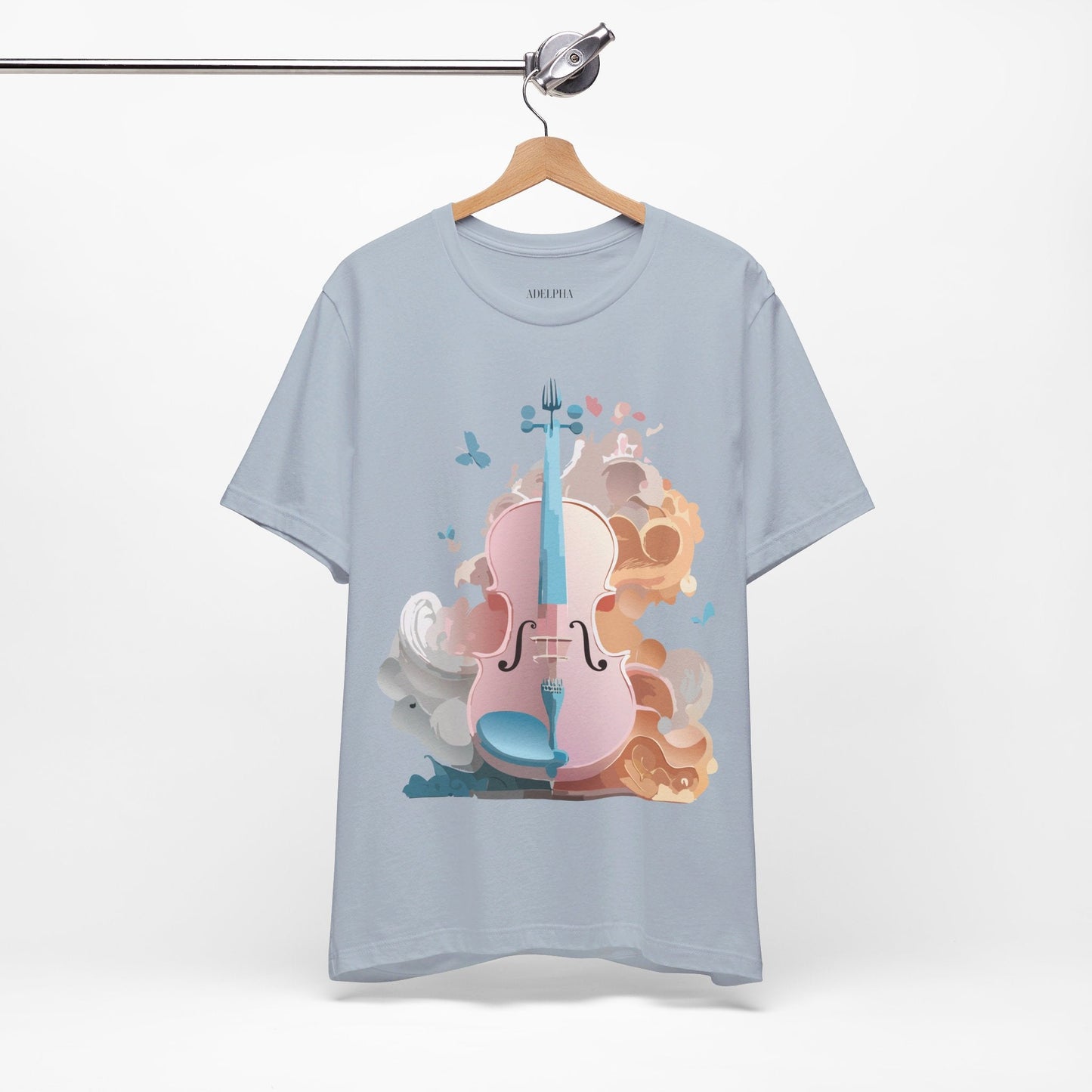 Music Graphic Unisex 100 Cotton Vintage Art with Musical Elements Tee 7