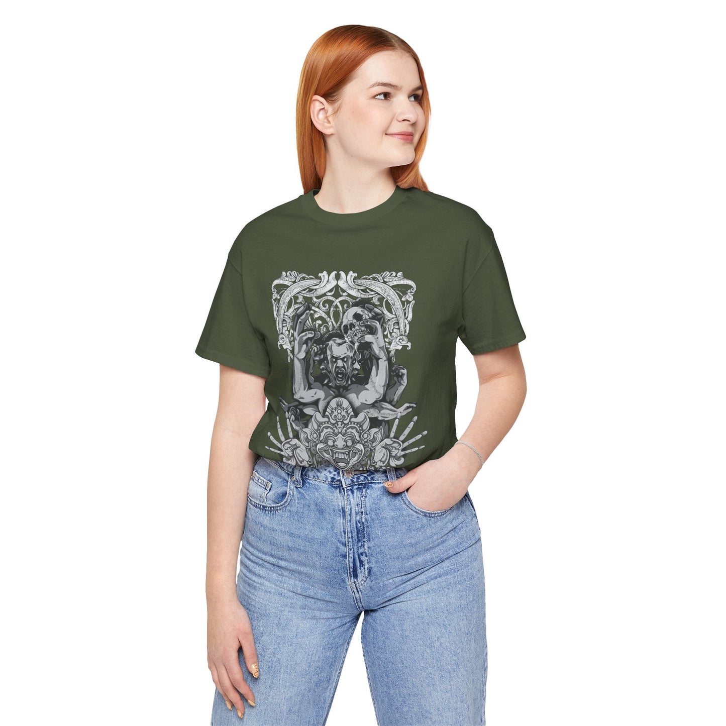 Mask Artwork Illustration Graphic Unisex Cotton T-Shirt r17