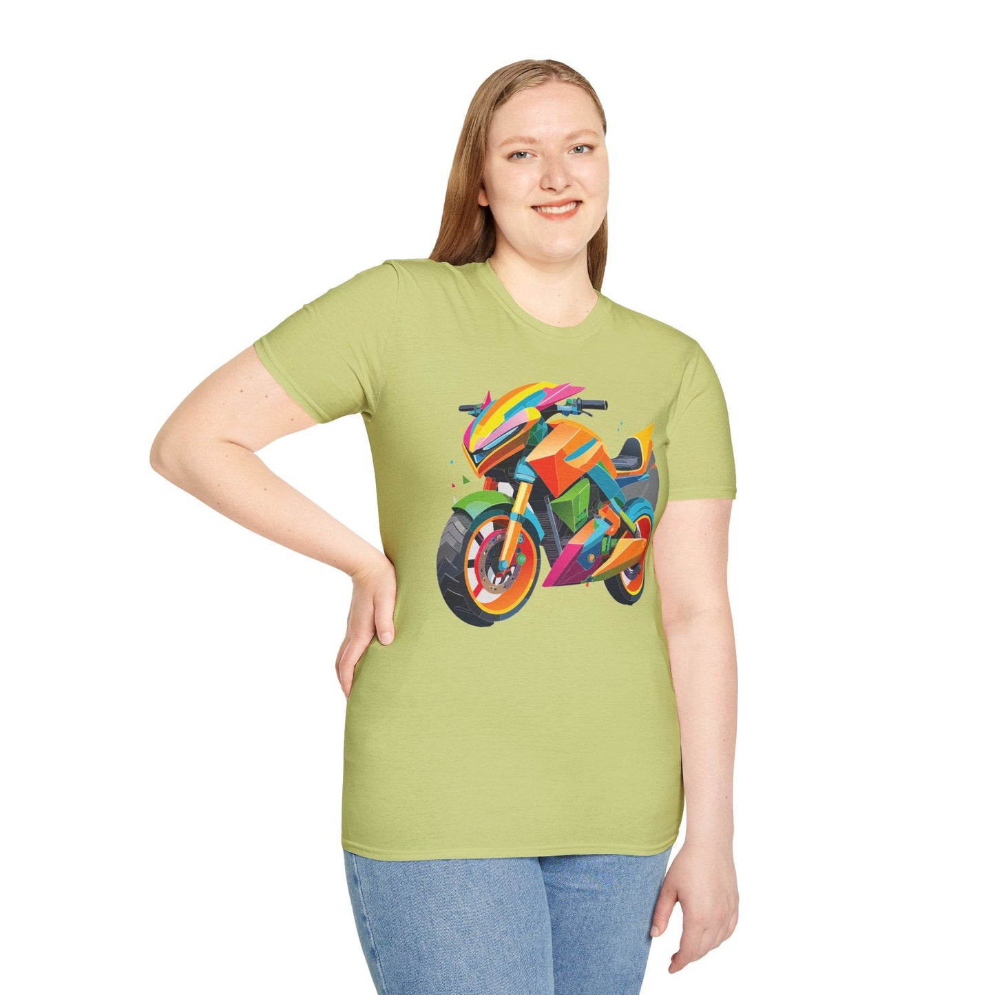 Unisex Bike T Shirt Moto Shirt MTB T Shirt With Art Design Softstyle Cotton Tee For Enthusiasts