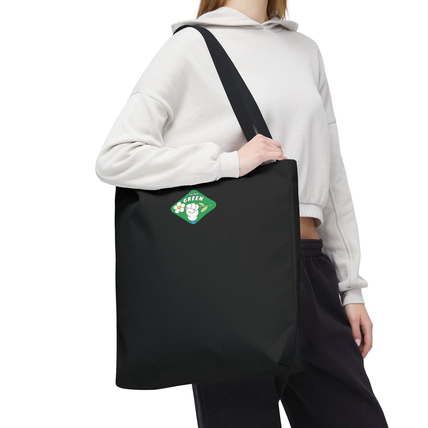 ECO BLACK COLOR CANVAS BAG HIGH-QUALITY 100% SPUN POLYESTER 3 SIZES BAG-E4