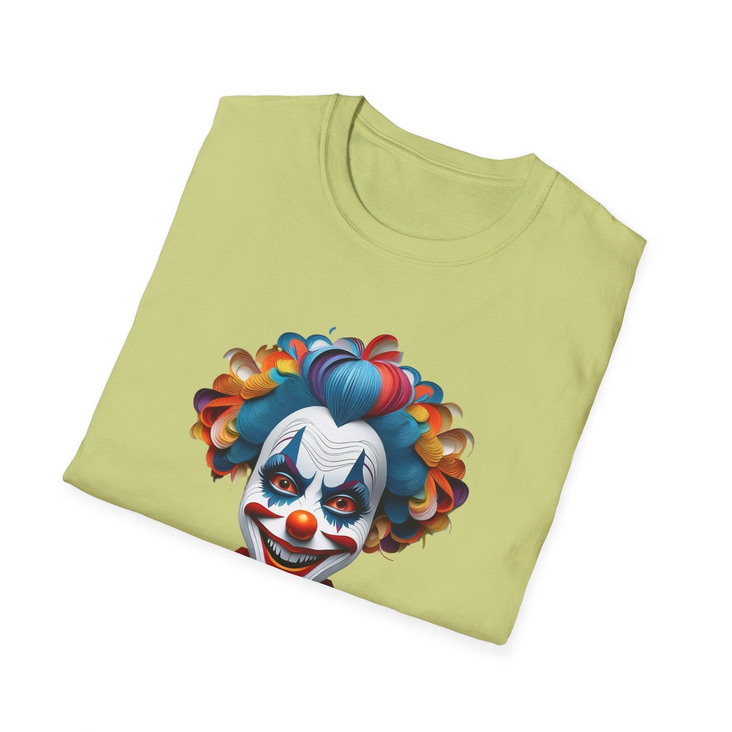 Clown Shirt Unisex T Shirt Short Sleeve Funny Man Circus Tee Gildan Softstyle 64000