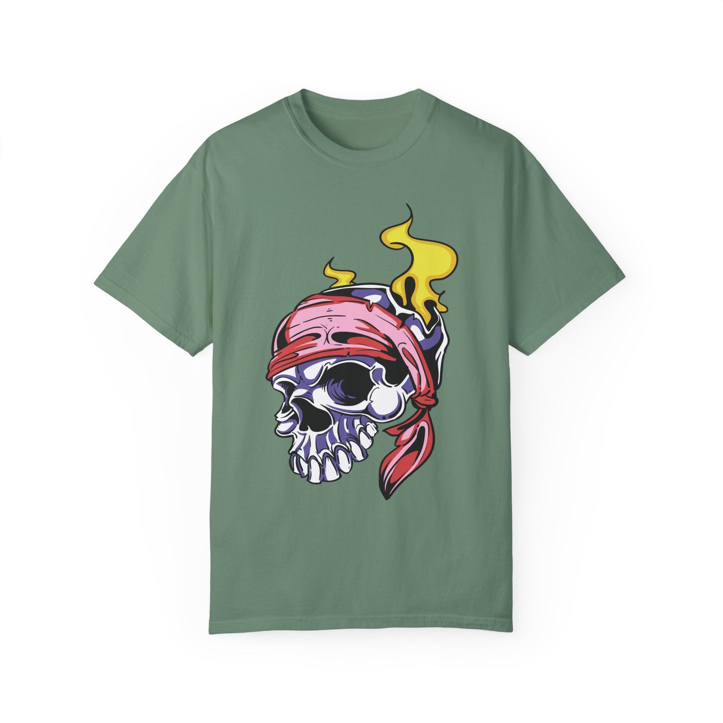 Unisex Cotton Tee Shirt with Skull