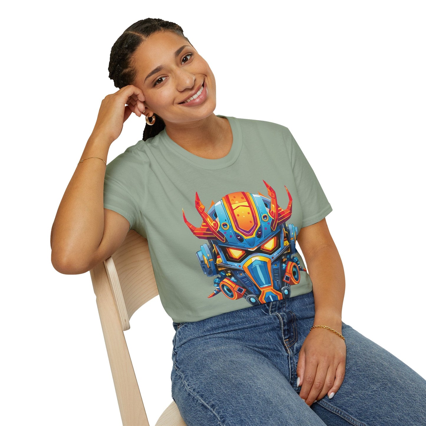Cyborg Tee Unisex Robot And Terminator Shirt Gildan Softstyle 64000 Ring Spun Cotton