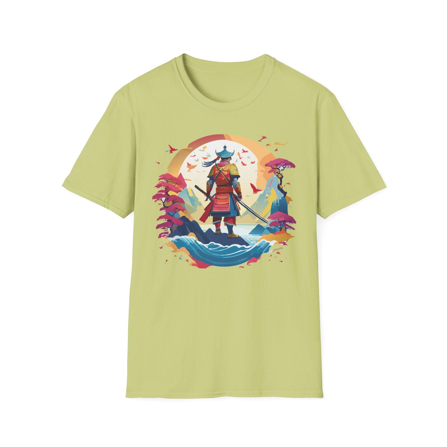 Samurai Shirt Unisex Tee Made With 100 Percent Ring Spun Cotton Soft Durable Comfort Gildan 64000