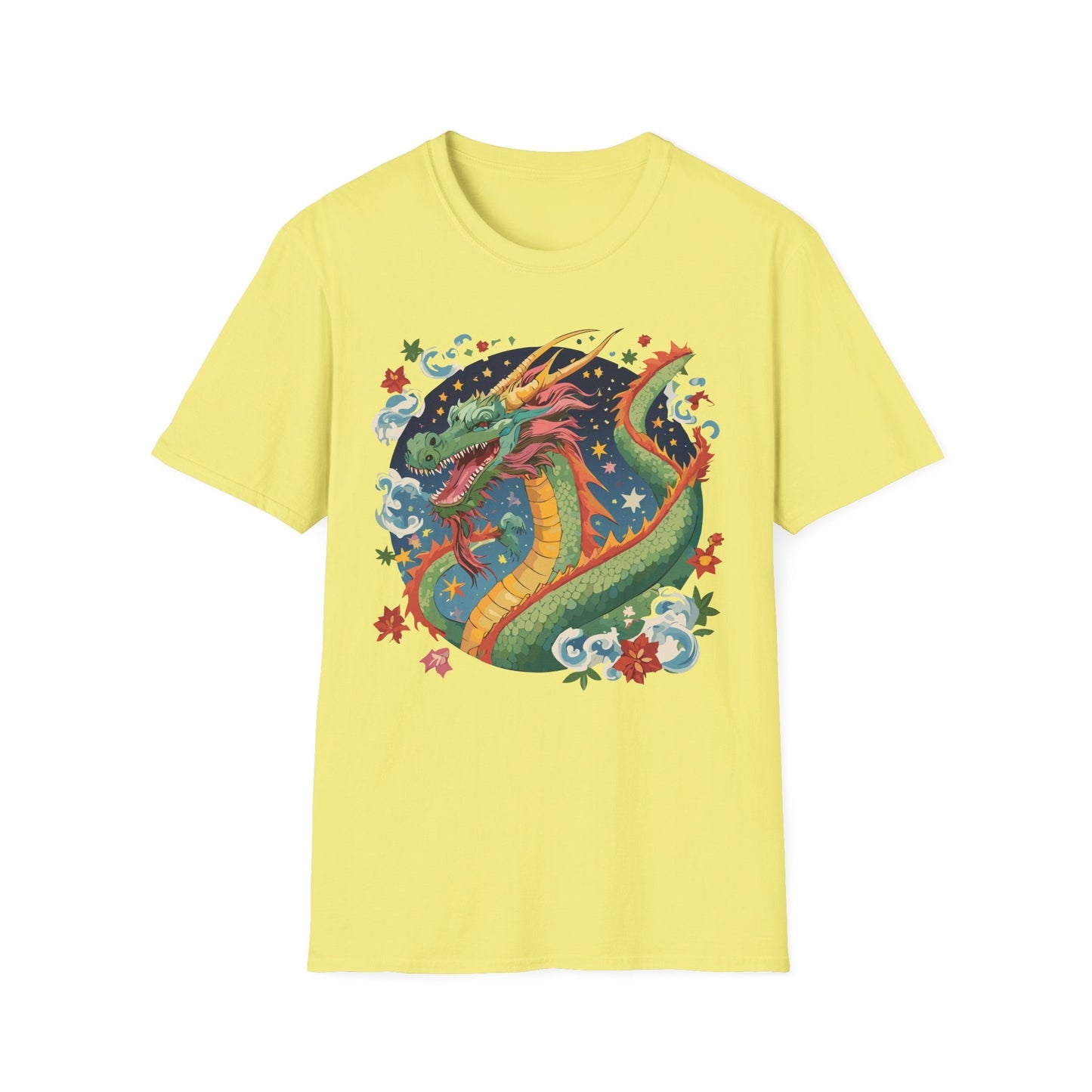Dragon Graphic Unisex 100 Cotton Tee with Animal Artwork Design 9