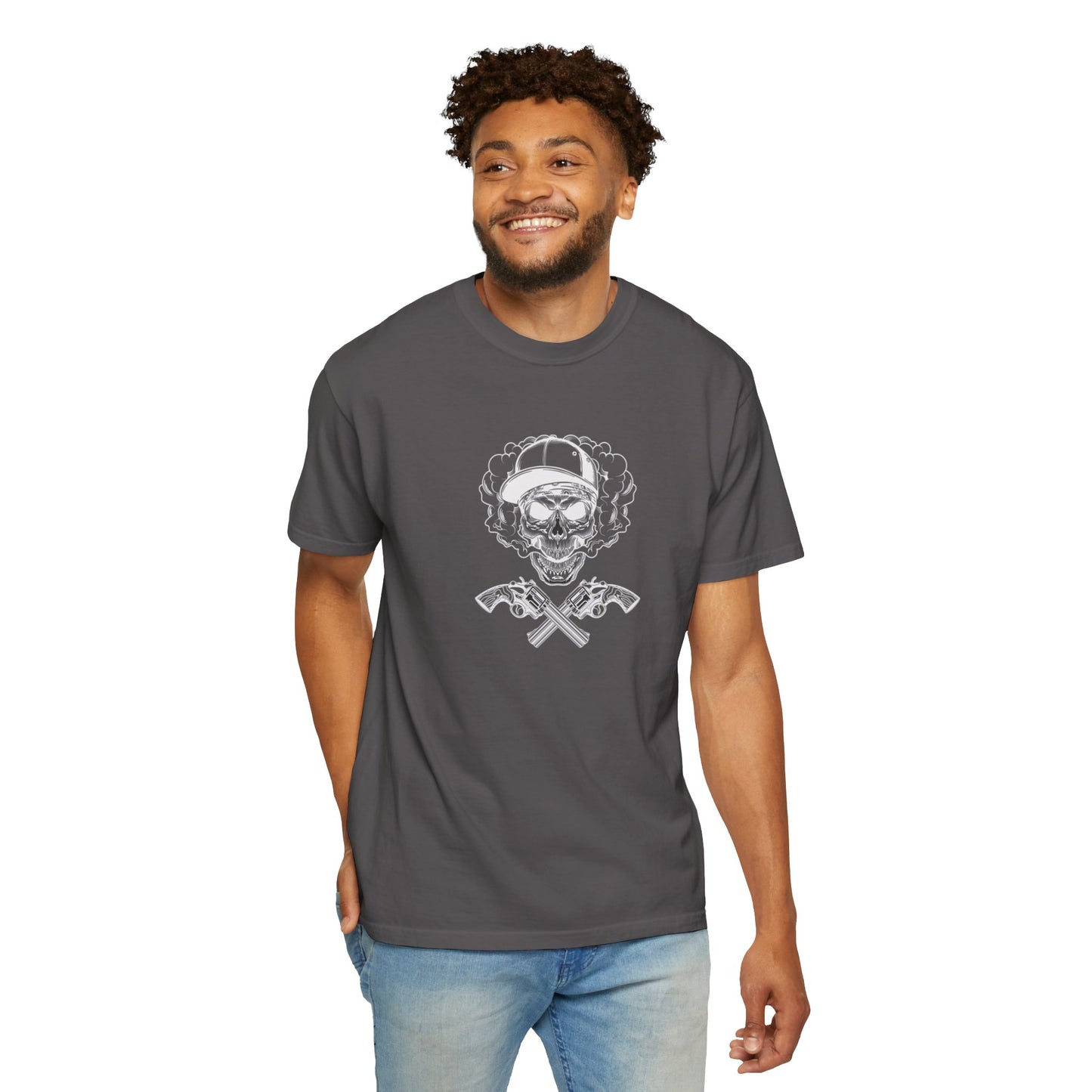 Camiseta unisex de algodón con calavera