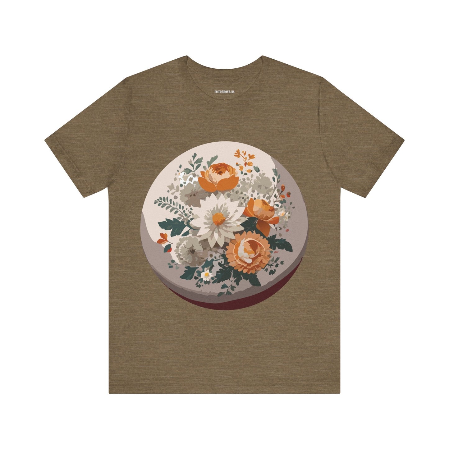 Floral Shirt Unisex Floral Print Jersey Tee Lightweight Breathable From Flowers Collection