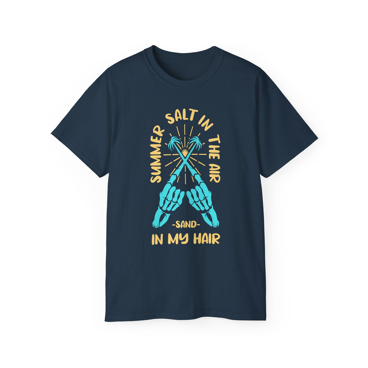 Summer Salt In The Air Sand In My Hair T-Shirt | Beach Skull Graphic