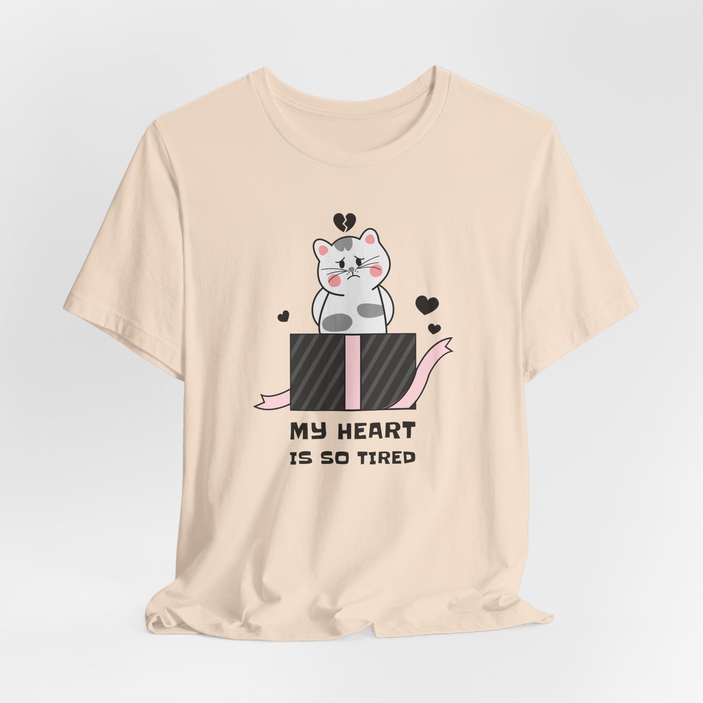 Cat Heart T-Shirt, Love T-Shirt, Tee Shirts with Animals, Valentine Day Shirt 16