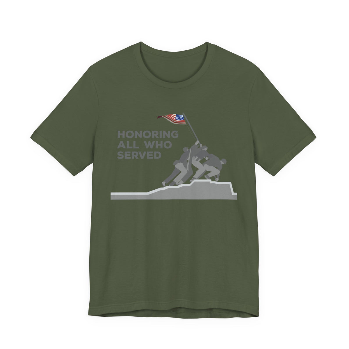 Iwo Jima Flag Raising honoring all who served T-Shirt Military Memorial Unisex Cotton Tee v52
