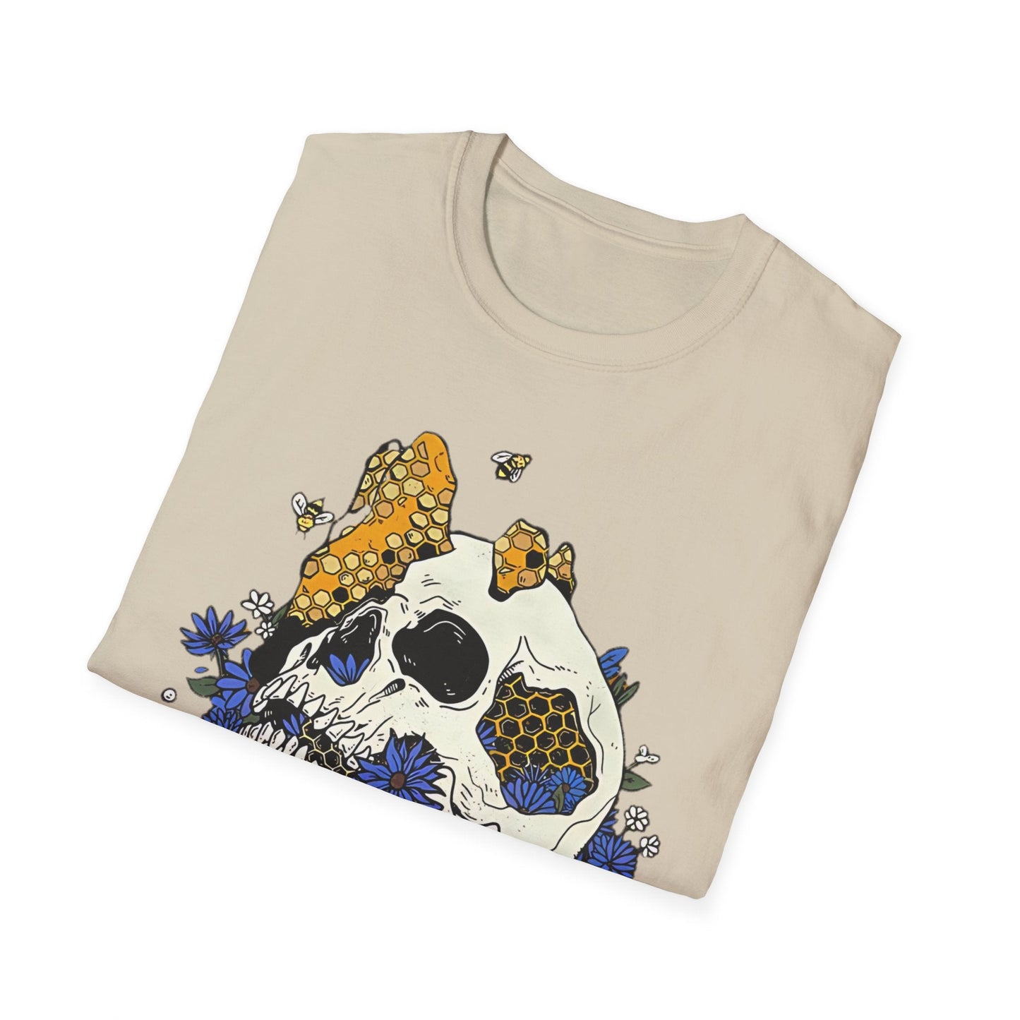 Skull Tee Shirt Unisex Skeleton Design Gildan Softstyle 64000 100 Percent Ring Spun Cotton Tee