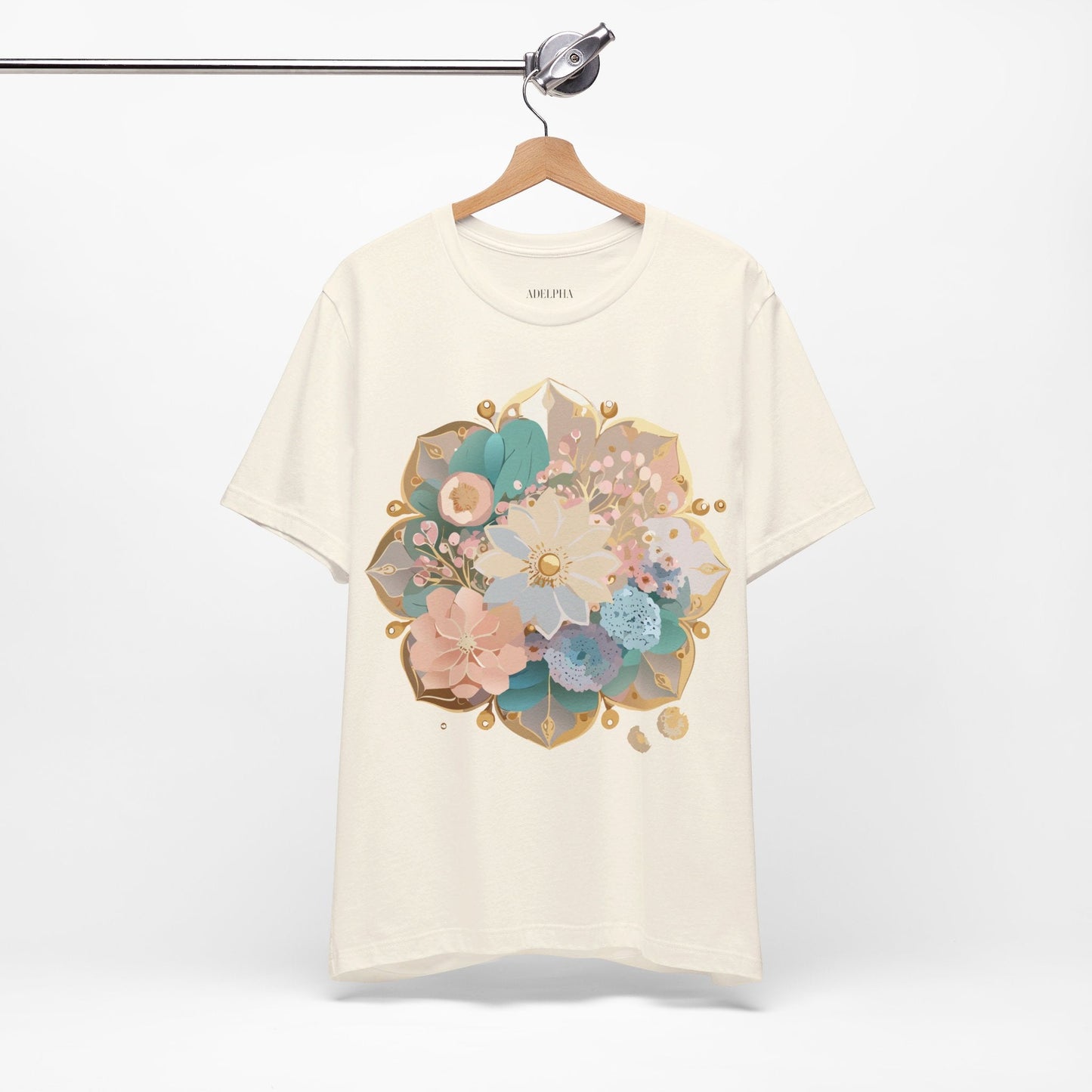 Mandala Graphic Unisex 100 Cotton Vintage Floral Artwork Tee 15