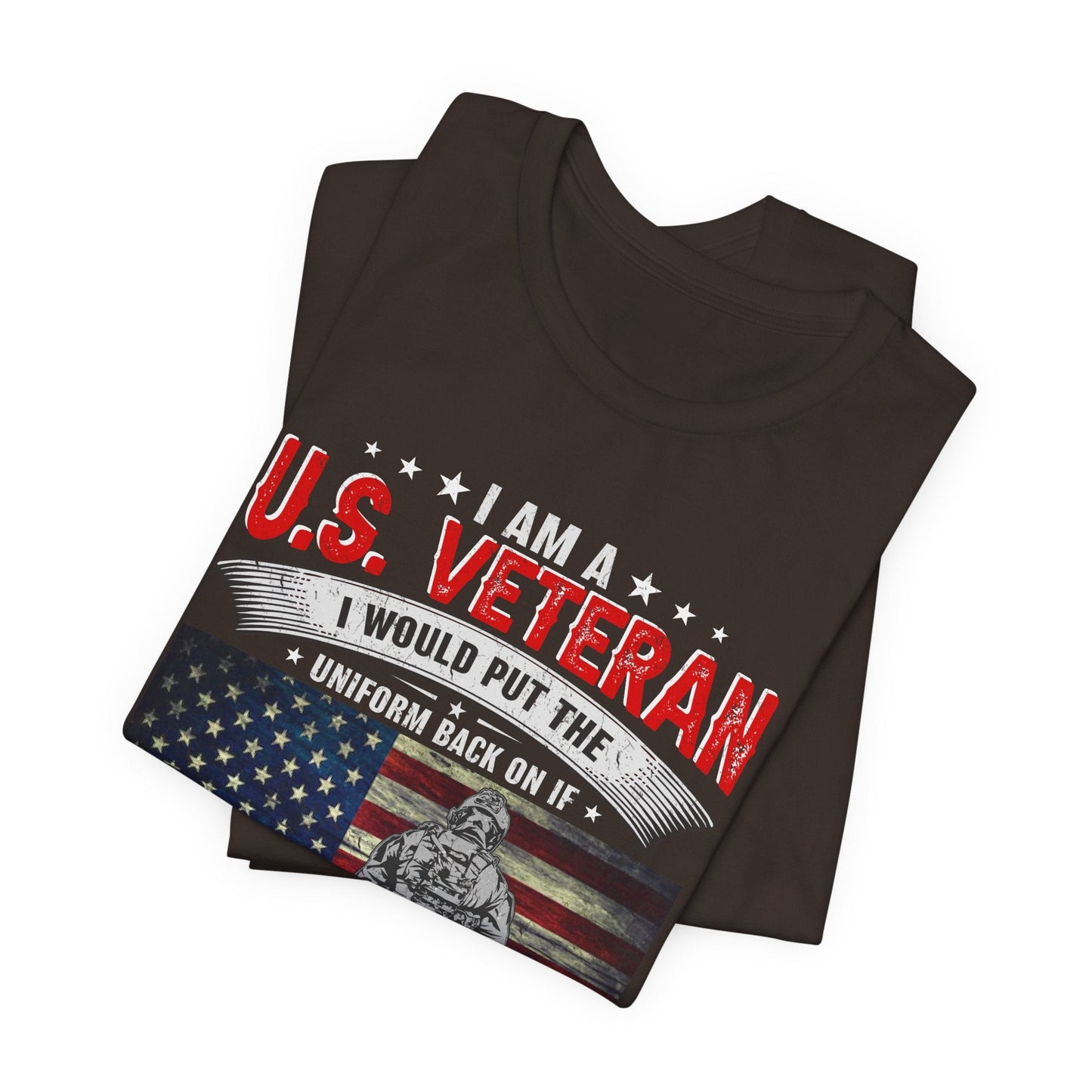 Army Veteran Patriotic Graphic Design Unisex Cotton T-Shirt v25