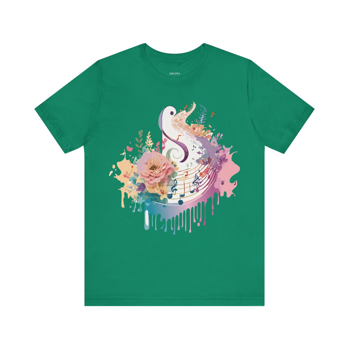 Music Graphic Unisex Cotton Bella+Canvas Tee with Art Design n166