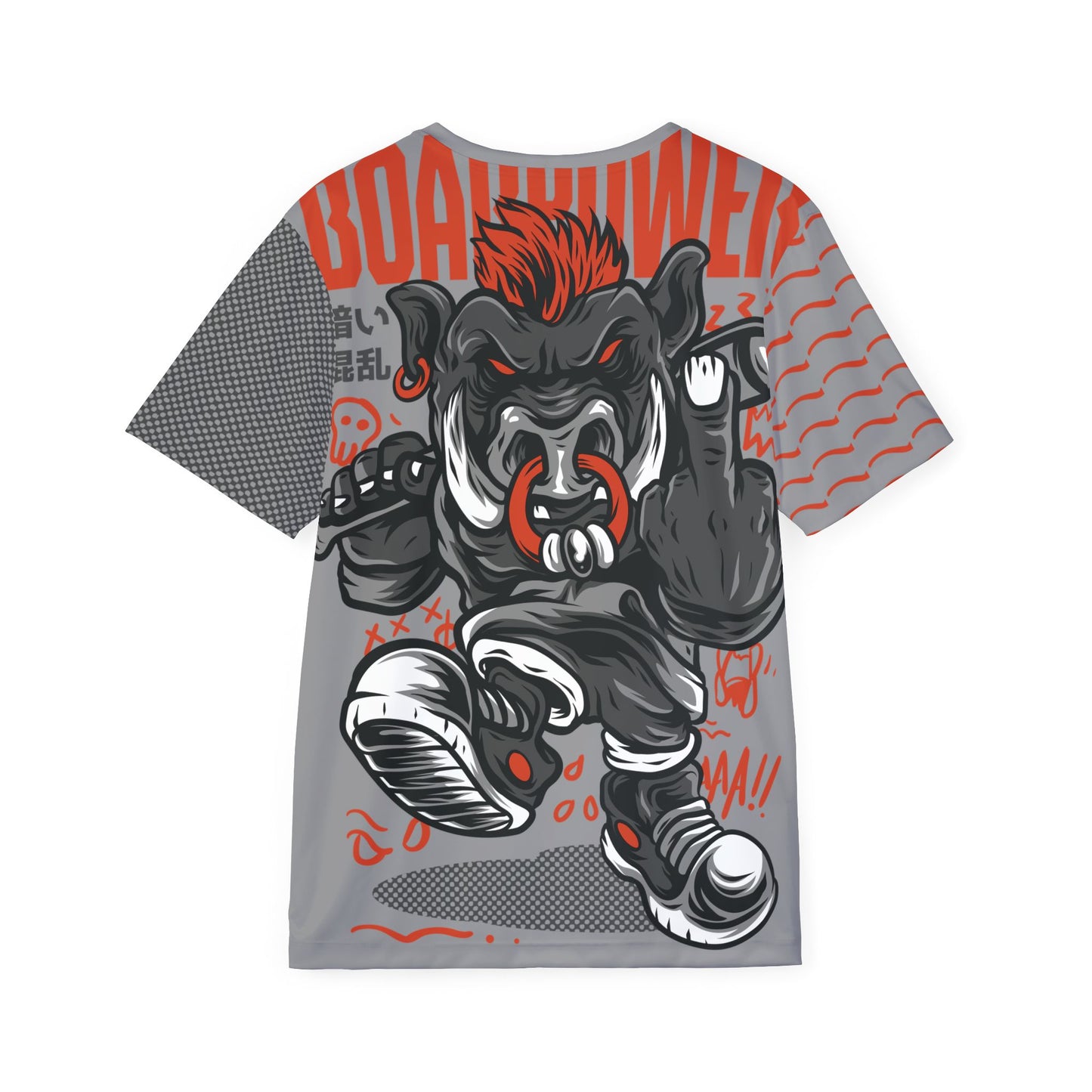 Be27 Fun Graphic T-Shirt, Art Design Poly Shirt, All Over Print Graphic Tee, Monsters T-Shirt, Cartoon Tees