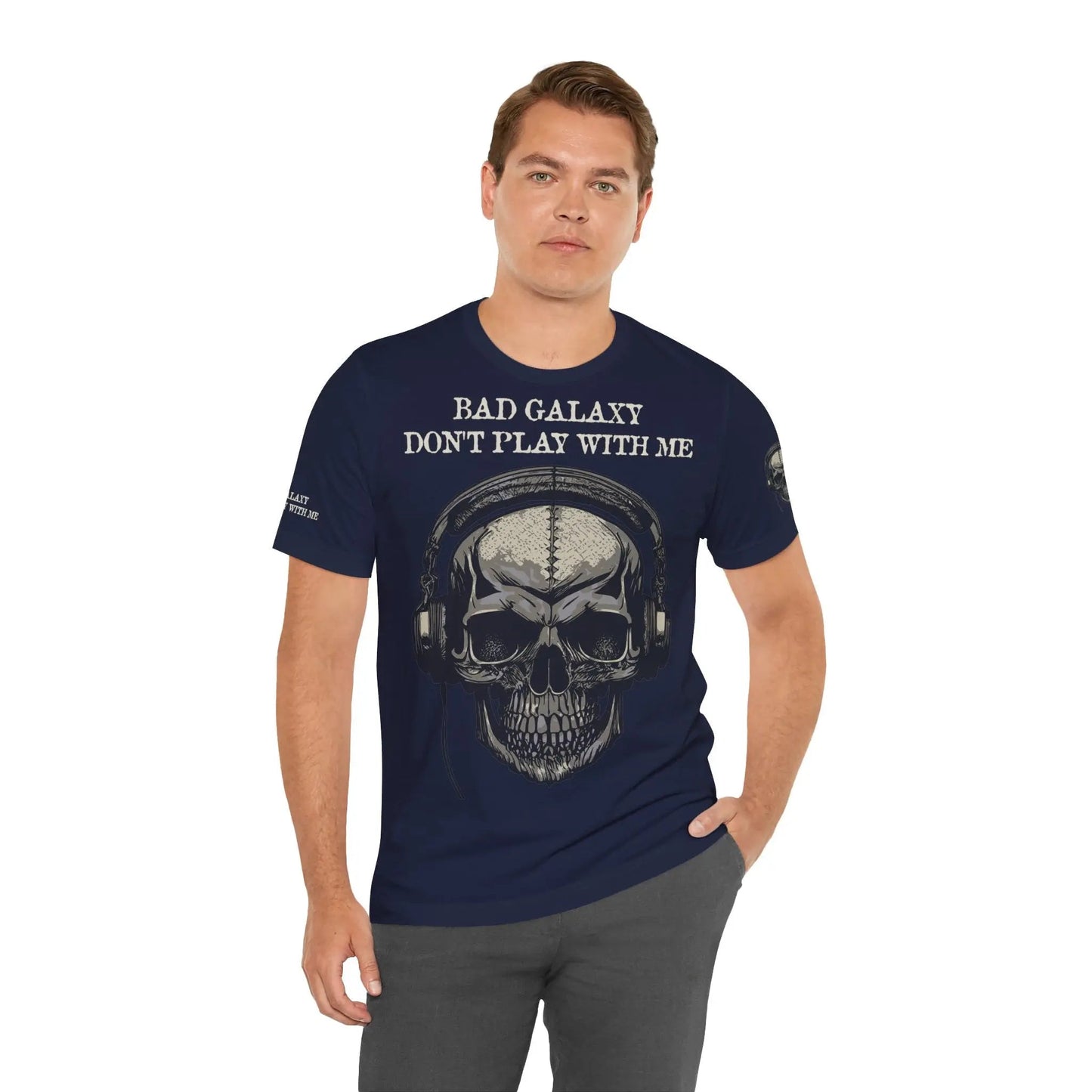 Skull T Shirt From Bad Galaxy 100 Percent Cotton Eco Friendly Made In USA With Durable Stitching