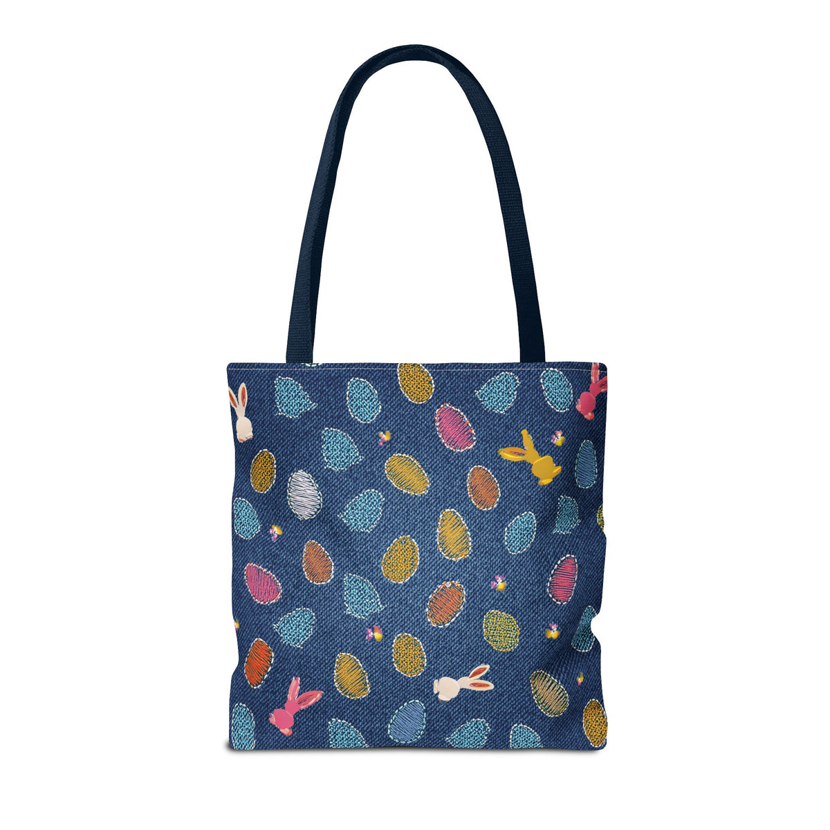 Easter Graphic Design Denim Fabric Imitation Print Unisex Canvas Bag Poly Spun 3 Sizes Tote Bag 204-3