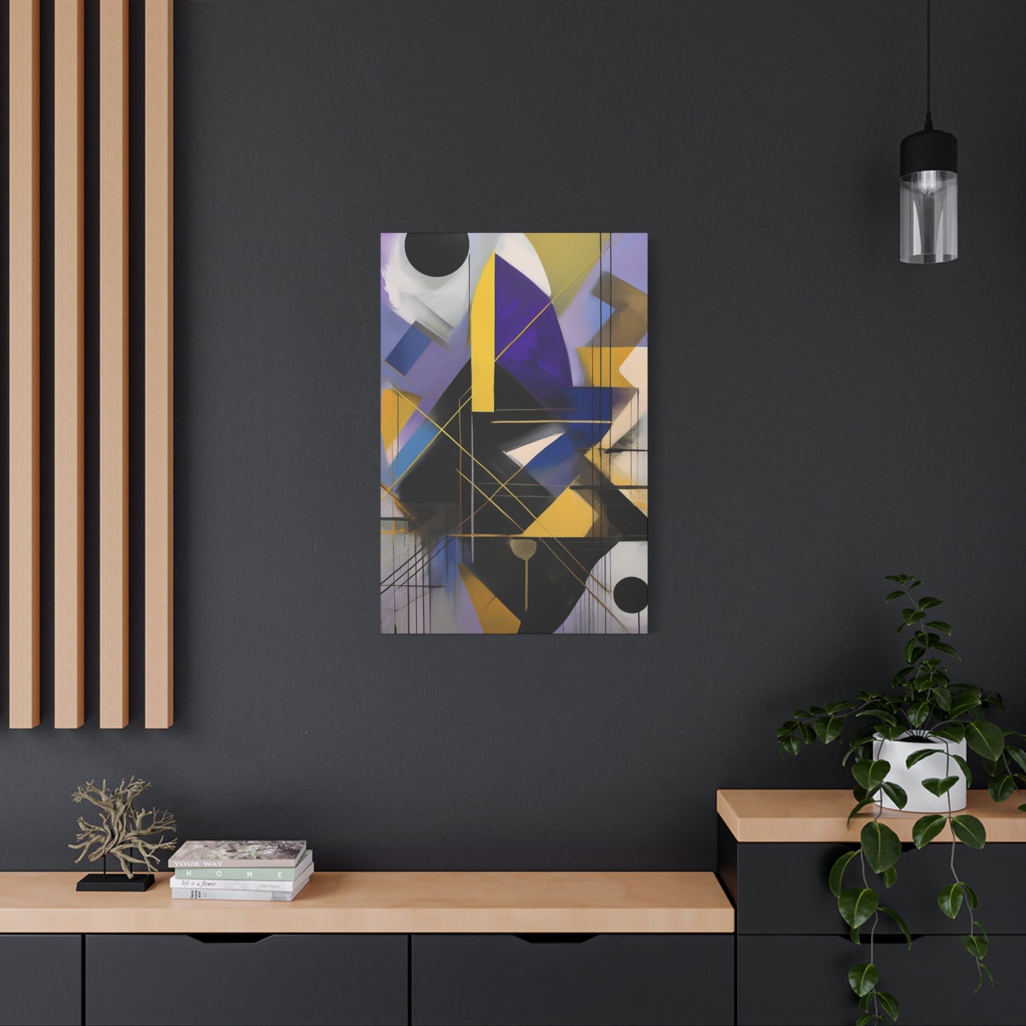 Purple Abstract Painting Print Canvas 20x24,20x30,24x30, 24x32,24x36,30x40, 32x48,36x48,40x60 Pine-Wood Inner Frame ABS-33