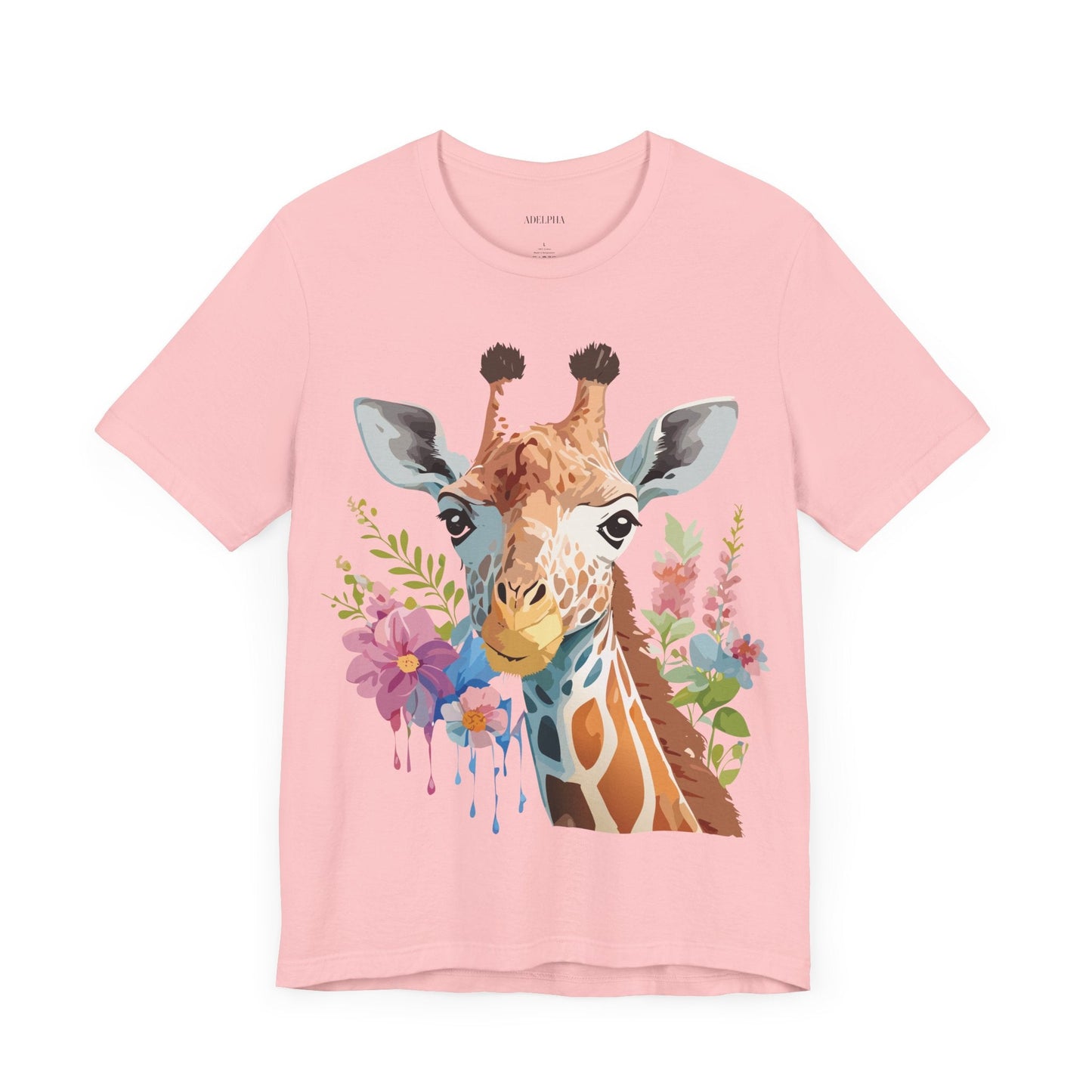 Giraffe Graphic Unisex 100 Cotton Vintage Animal Art T-Shirt 3