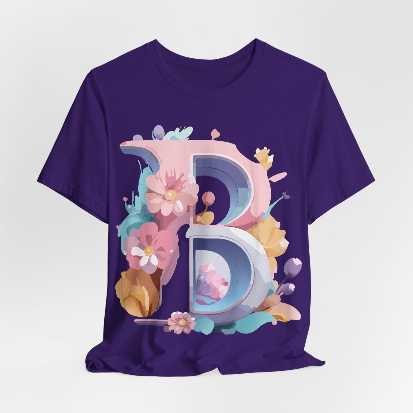 Letter B Shirt Graphic Tee Unisex Vintage Inspired Artwork Adelpha Art Design Short Sleeve