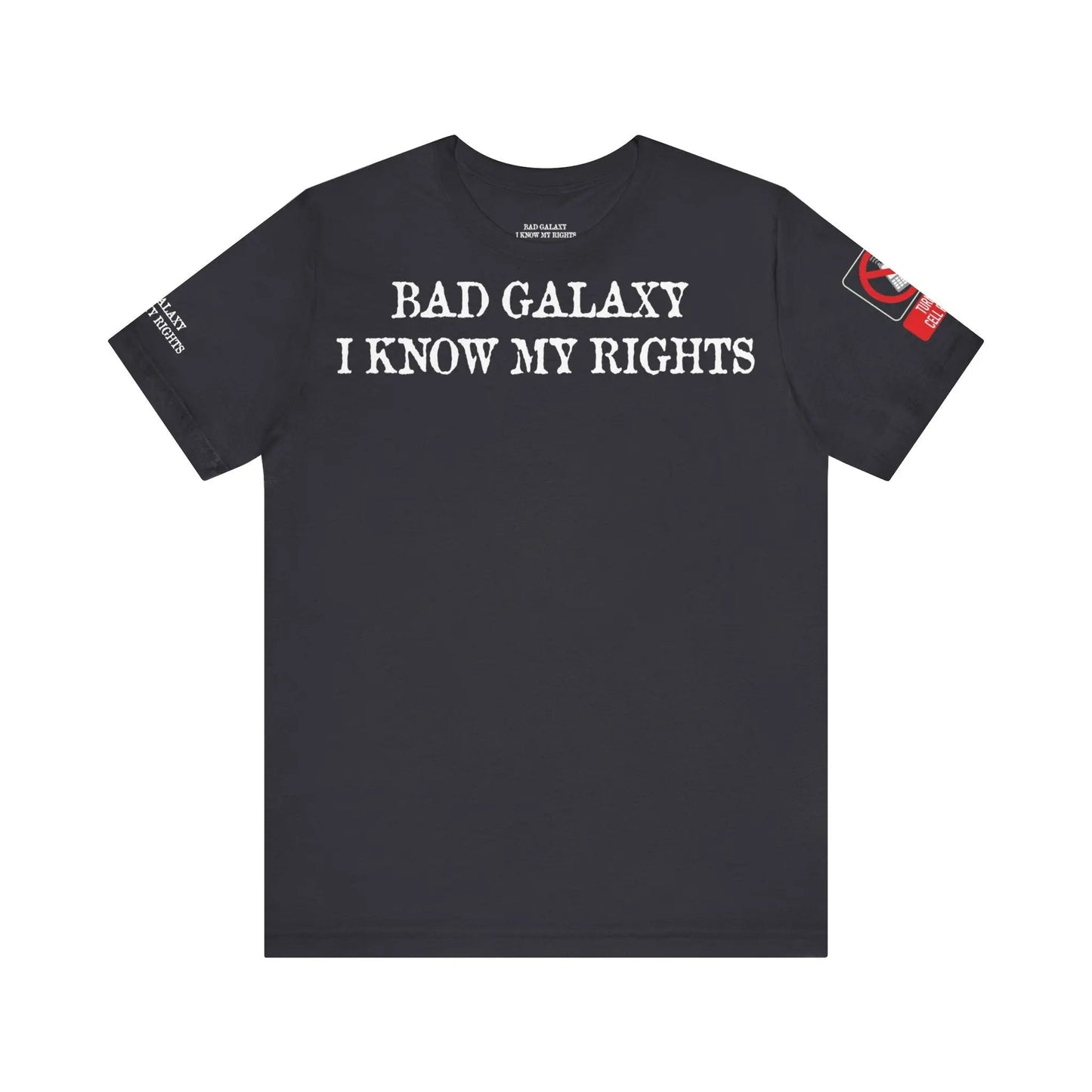 Red Stamp Tee Shirt 100 Percent Cotton From Bad Galaxy Eco Friendly Inks Made To Order In USA