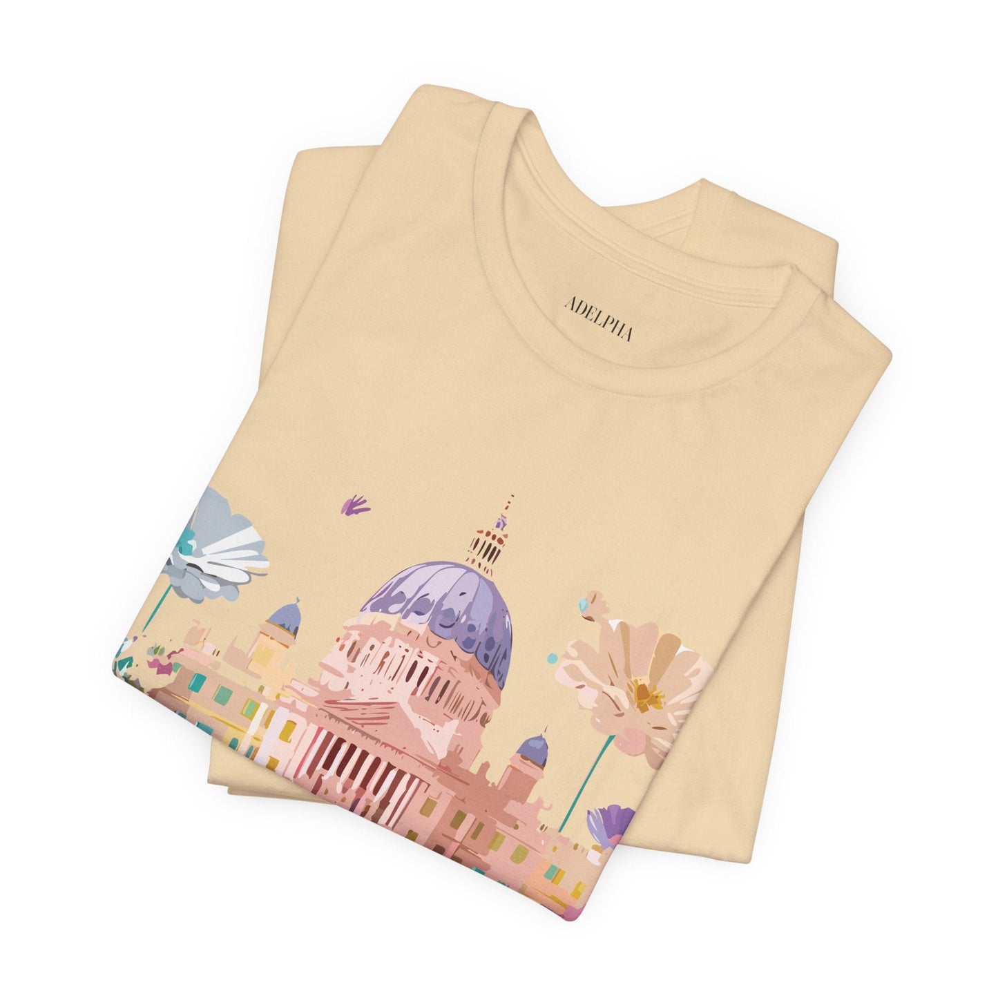 Madrid Tourist Shirt Unisex Graphic Tee With Vintage Adelpha Art Design Short Sleeve