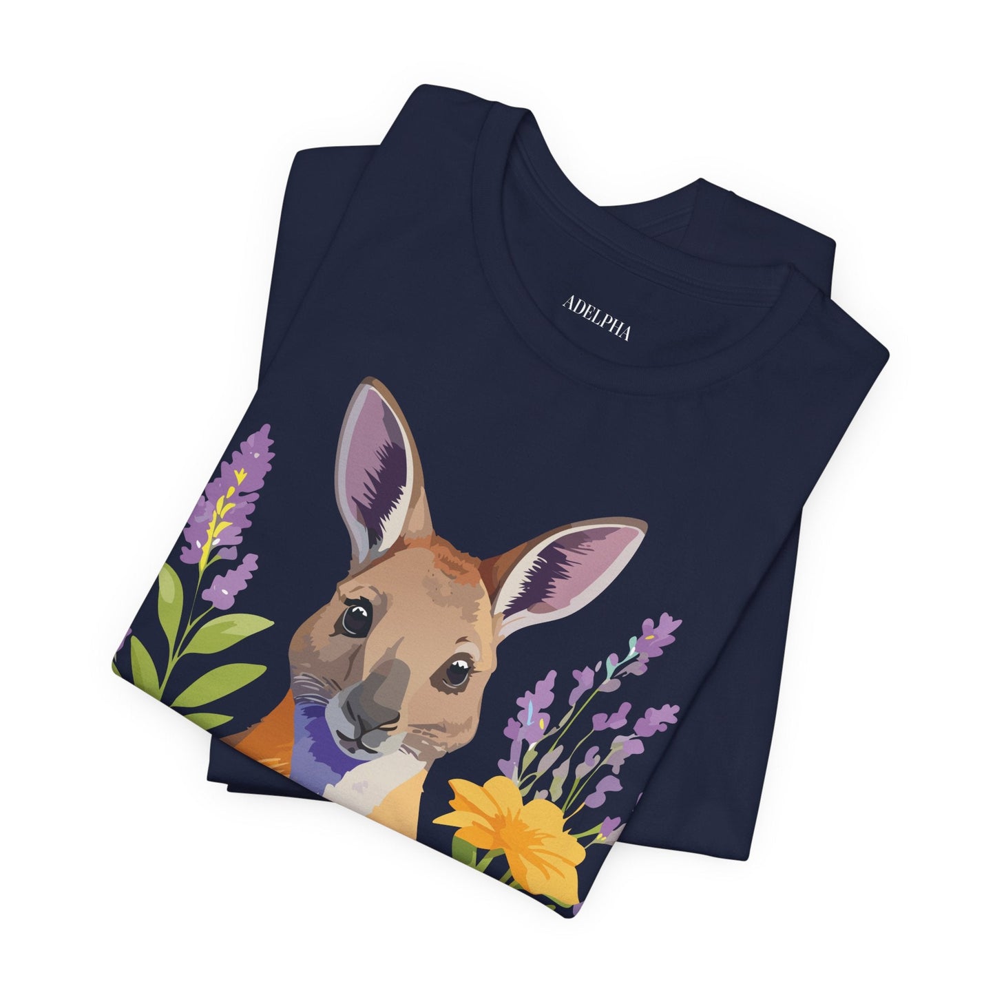 Kangaroo Graphic Unisex 100 Cotton Vintage Animal Artwork Tee 1