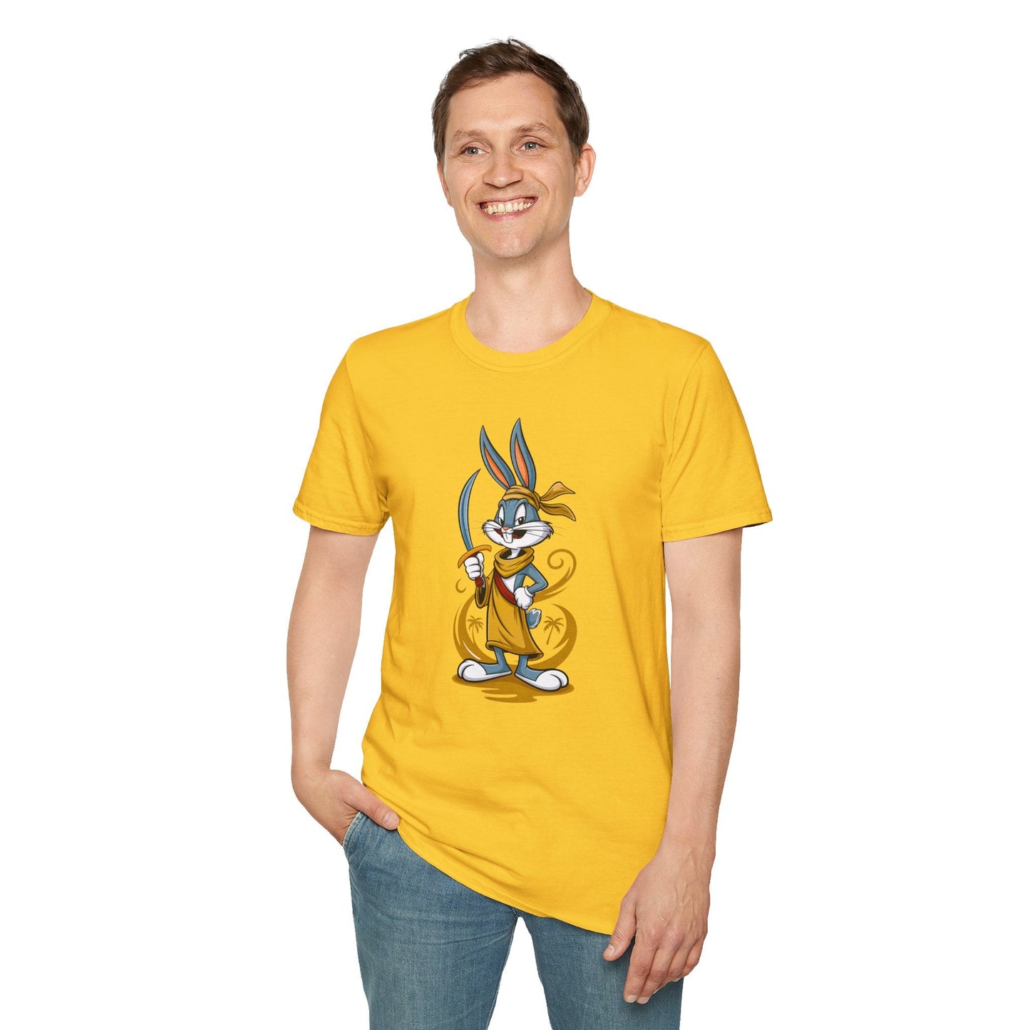 Bugs Bunny T Shirt Unisex Short Sleeve Cartoon Graphic Animation Gildan Softstyle 64000