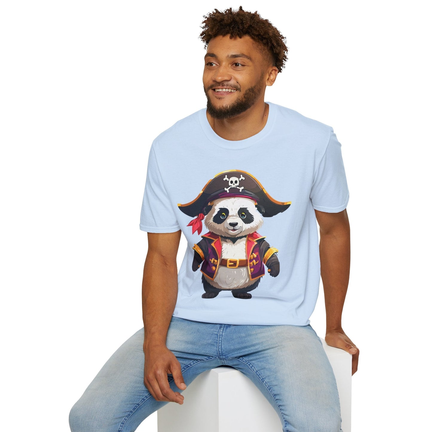 Panda Shirt Unisex Panda Tee Softstyle 64000 Gildan 100 Percent Cotton Animal Tee