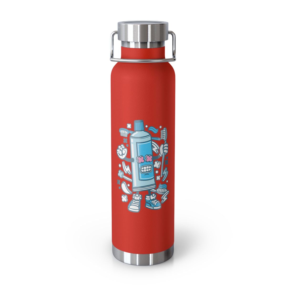 22oz Copper Insulated Water Bottle with Cartoon Design - CV39