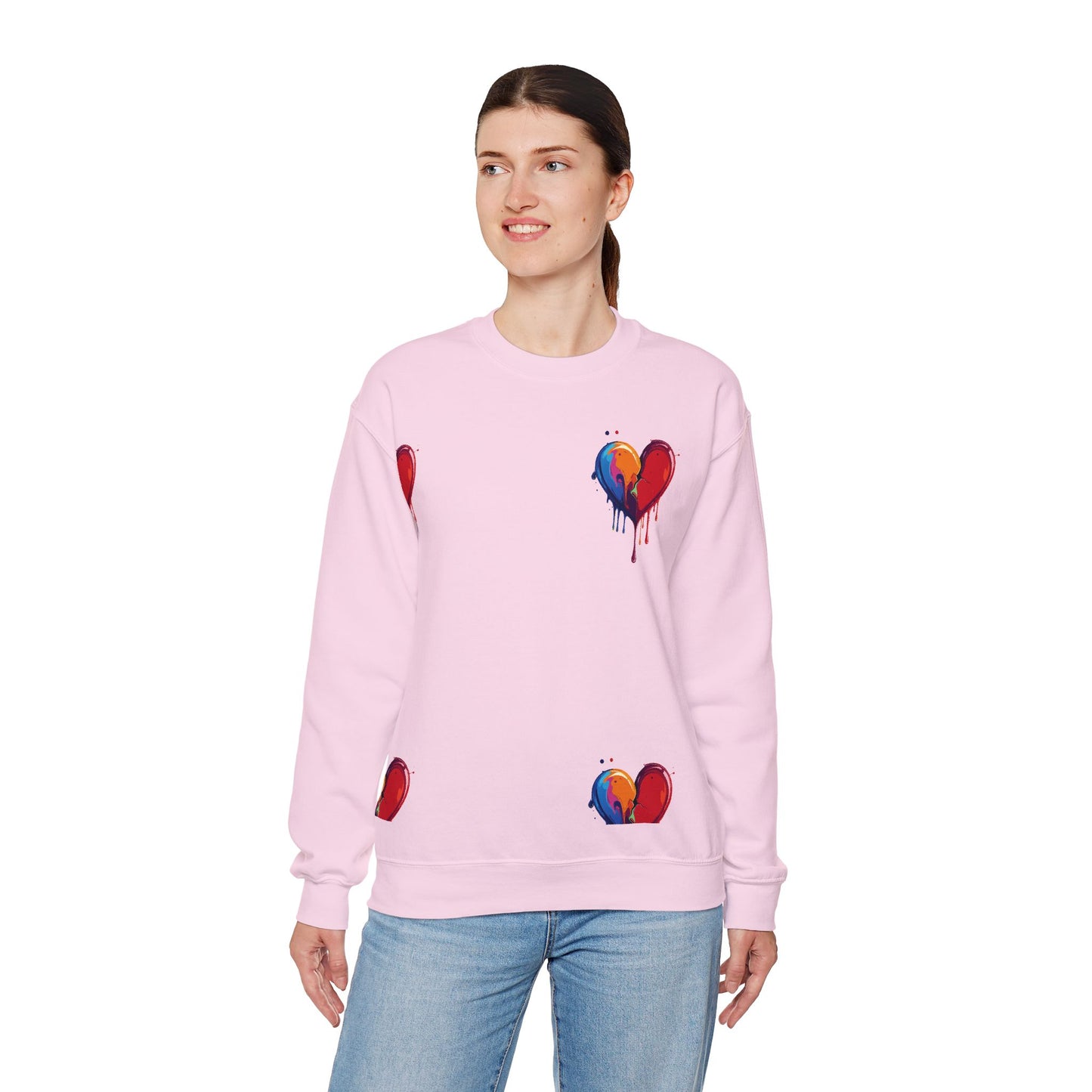 Small Bleeding Heart Sweatshirt, Small Heart Sweatshirt, Valentine's Day Sweatshirt, Heart Sweatshirt 117