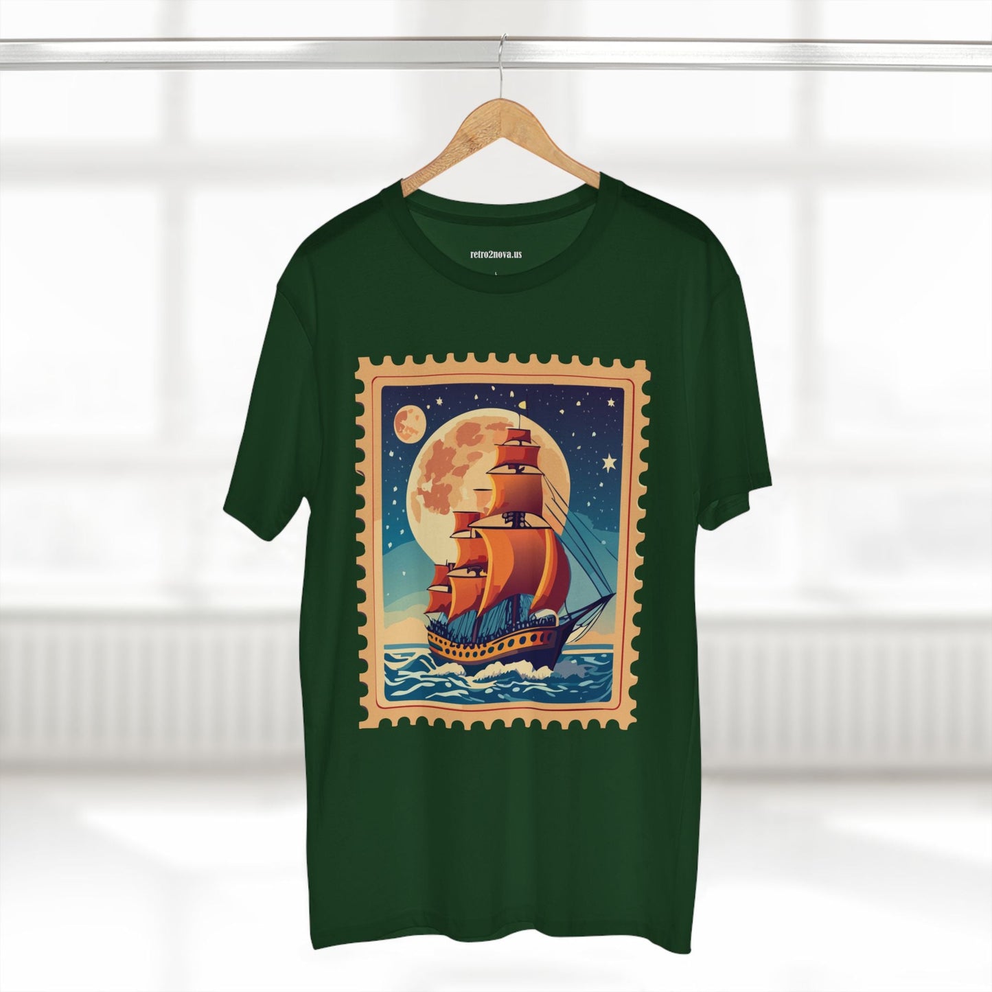 Postage Stamp Shirt Unisex Premium Cotton Tee With Original Art Design Retro2Nova