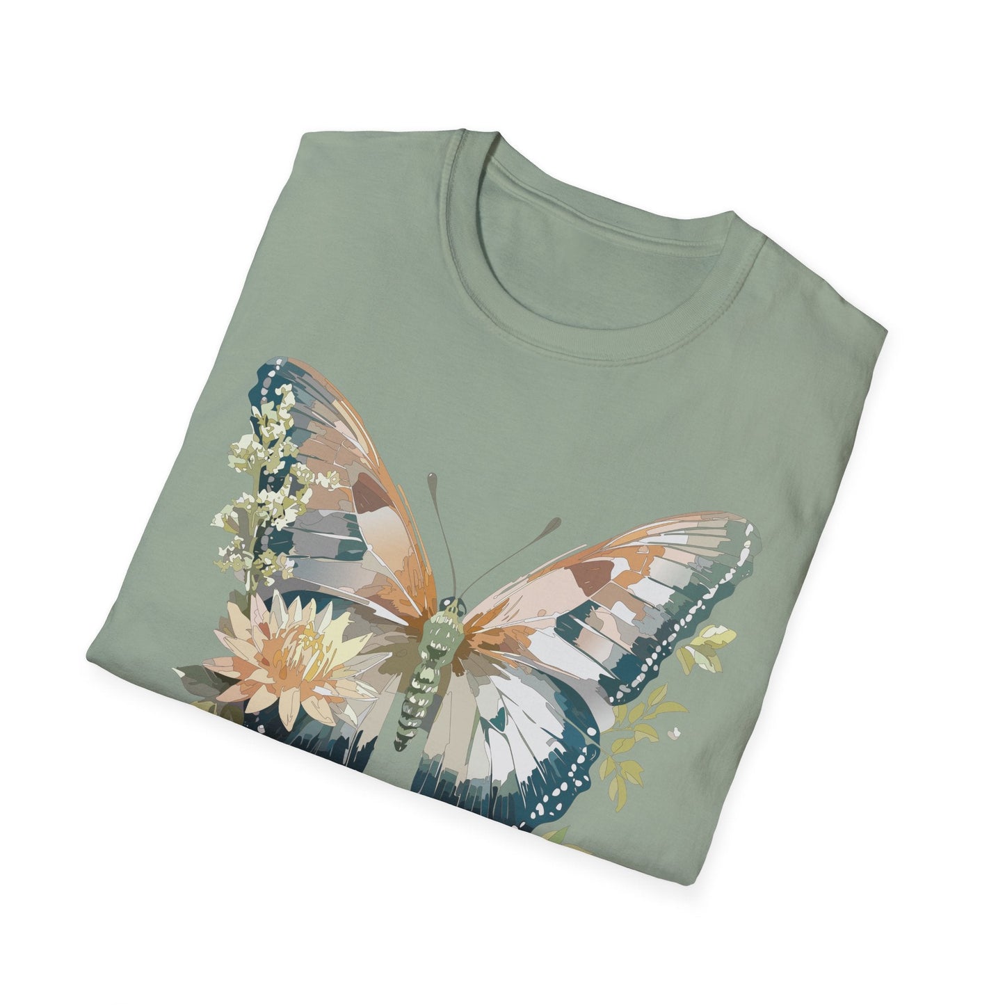 Unisex Butterfly Shirt Monarch Butterfly Tee Softstyle Gildan 64000 100 Cotton Breathable