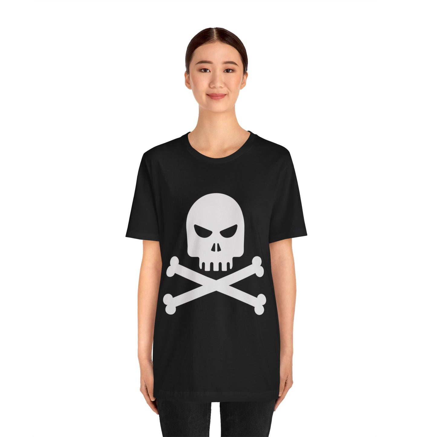 Unisex Cotton Tee Shirt with Skull