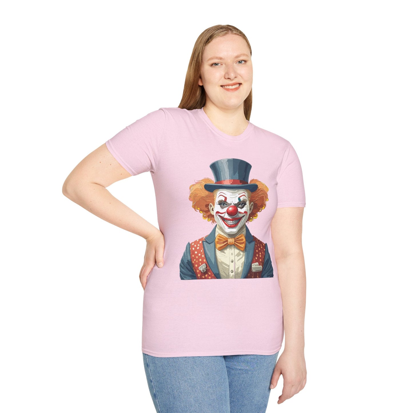 Clown Shirt, T Shirt with Clown, Funny Man Shirt, Tee Shirt with Funny Man, Circus Shirt, Shirt with Circus, Scary Man Shirt, Shirt with Scary Man