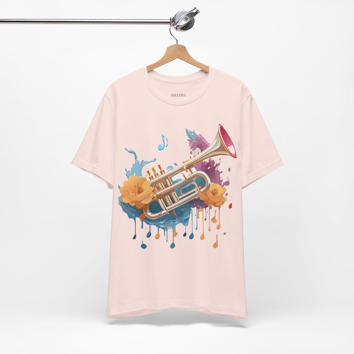 Music Graphic Unisex Cotton Bella+Canvas Tee with Art Design m153