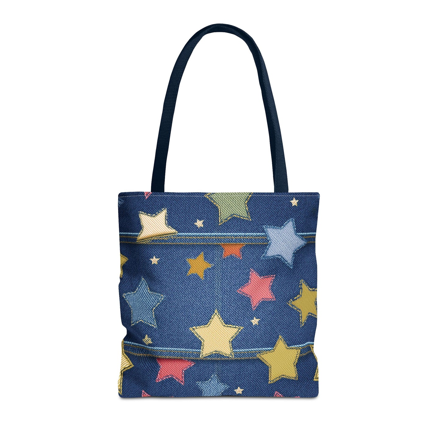 Denim Fabric Imitation Print Unisex Canvas Bag Poly Spun 3 Sizes Tote Bag 181-5