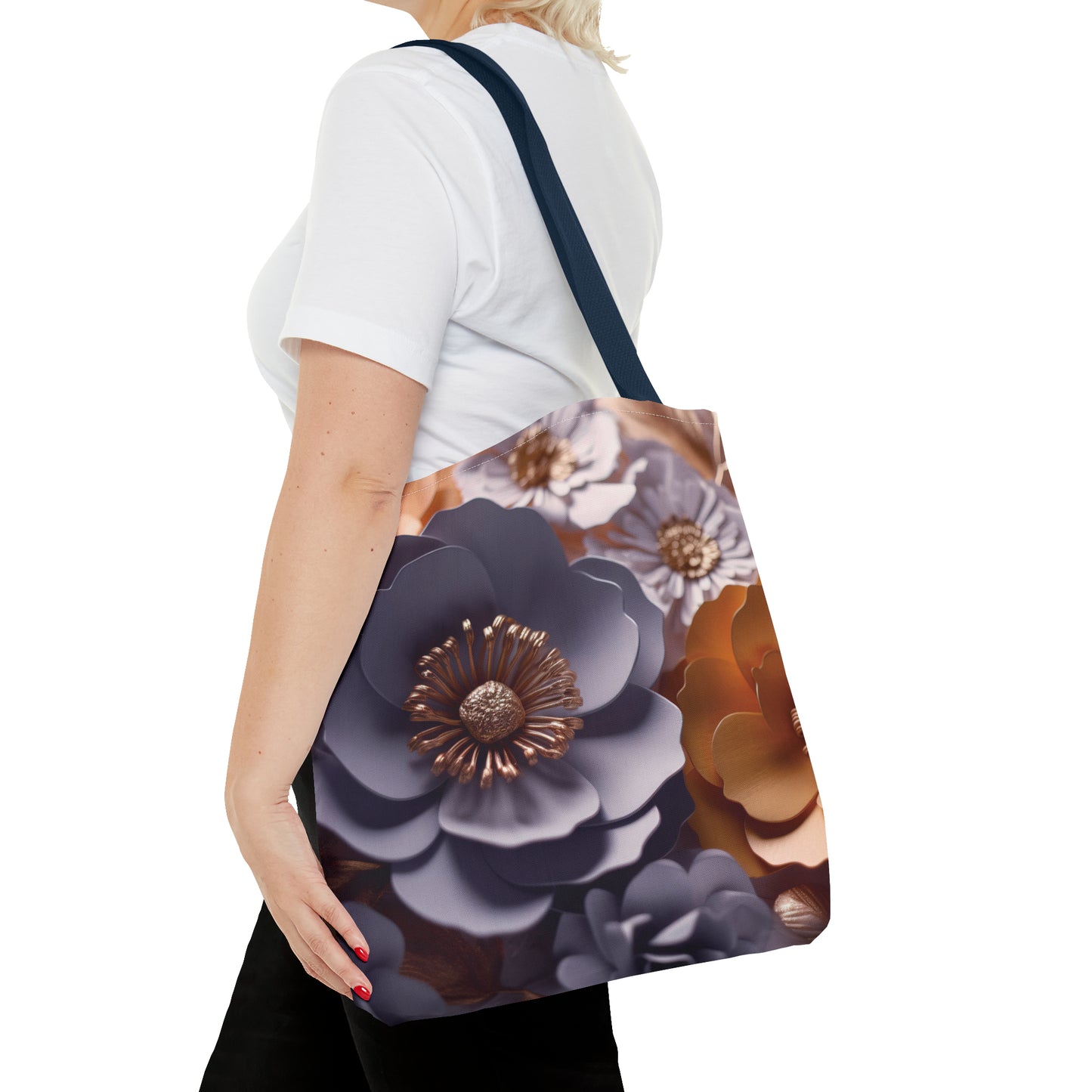 Canvas Bag with Floral Prints