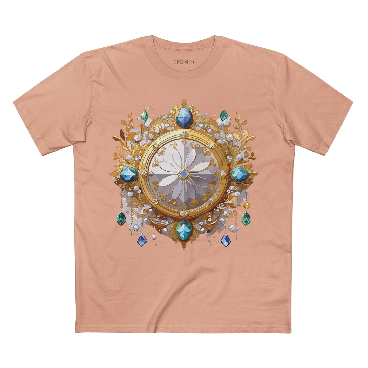 Medallion Graphic T-Shirt Unisex 100 Cotton With Gold Art Design Medal Tee 13
