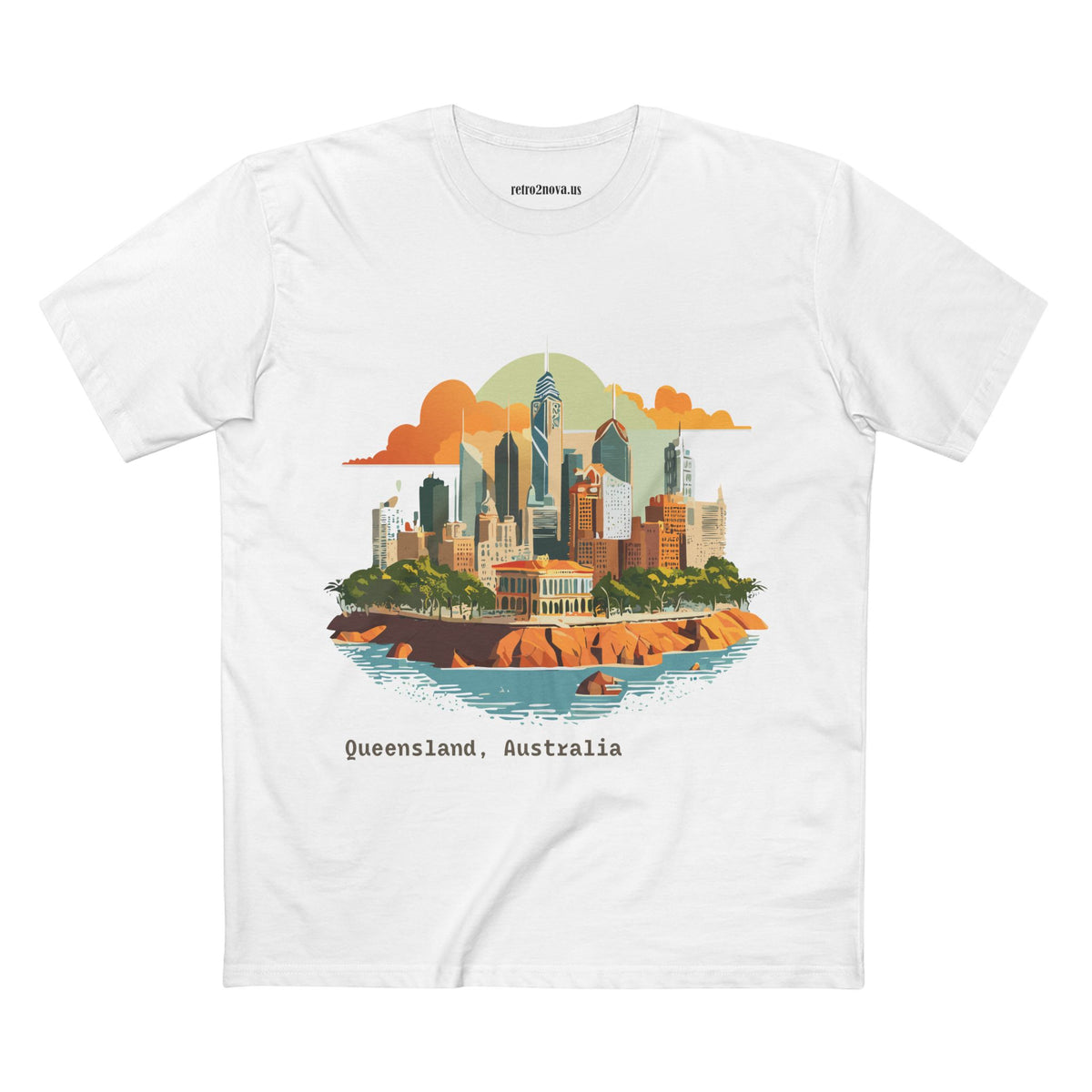 Queensland Australia skyline T-Shirt | Brisbane cityscape tee, coastal skyline design