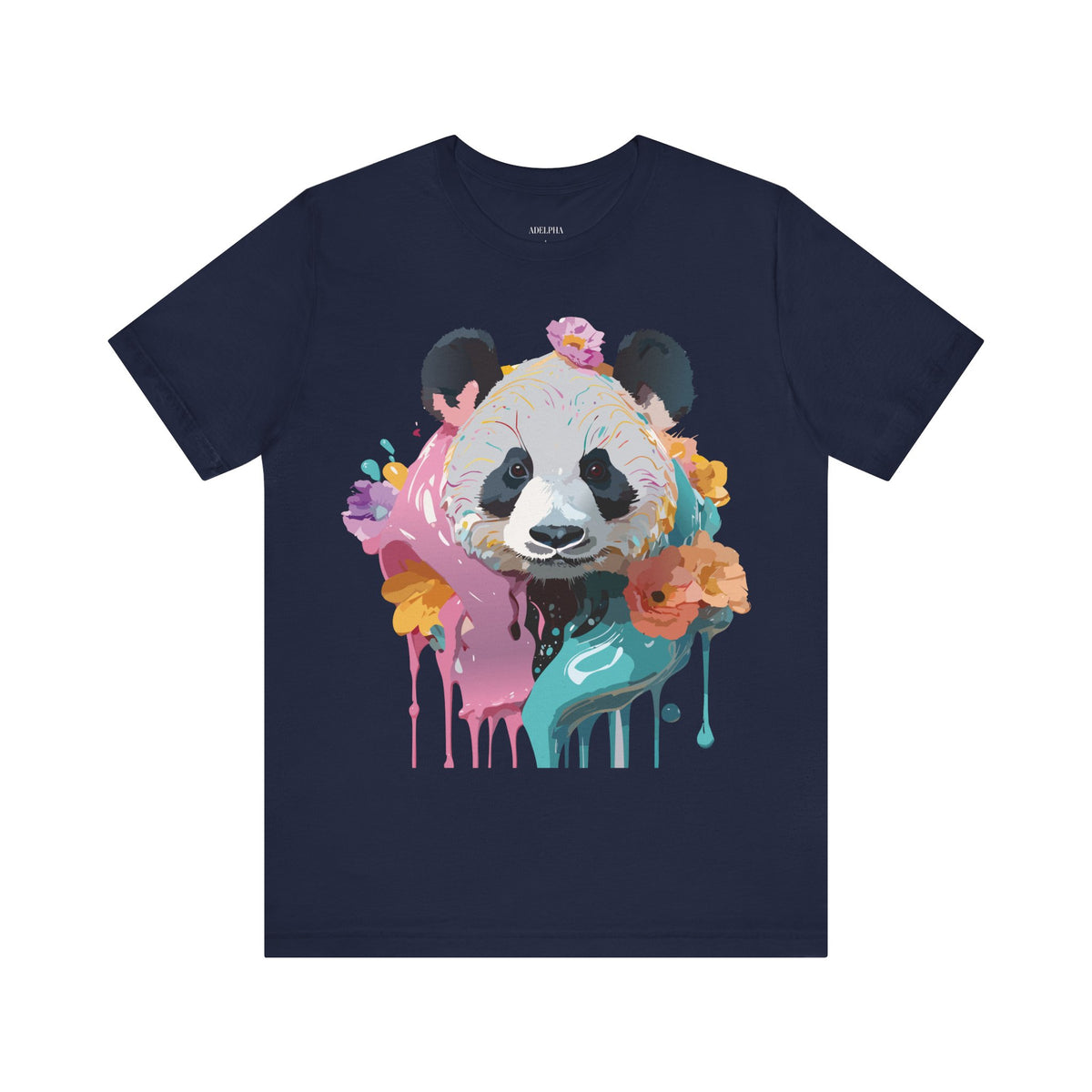 Panda Graphic Unisex Cotton Bella+Canvas Tee with Art Animal Design e146